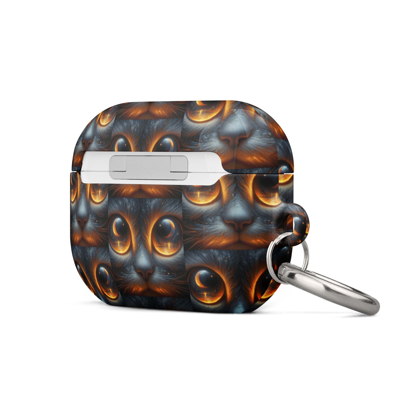 Cat Eyes AirPods® Case | Impact-Absorbing Polycarbonate | Metal Carabiner | Scratch & Drop Protection - BrushstrokesOfCode