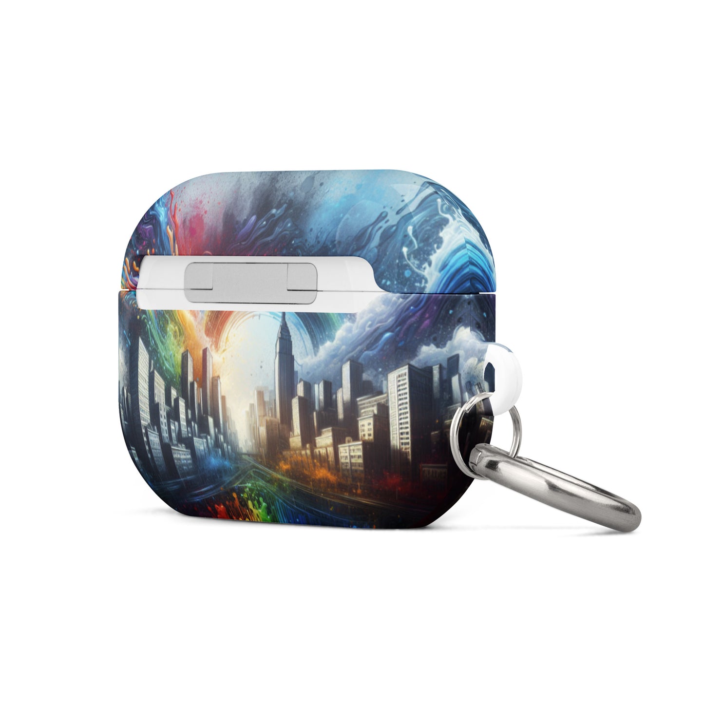 Rainbow City AirPods® Case | Premium Impact Protection | Metal Carabiner | Scratch & Drop Proof - BrushstrokesOfCode