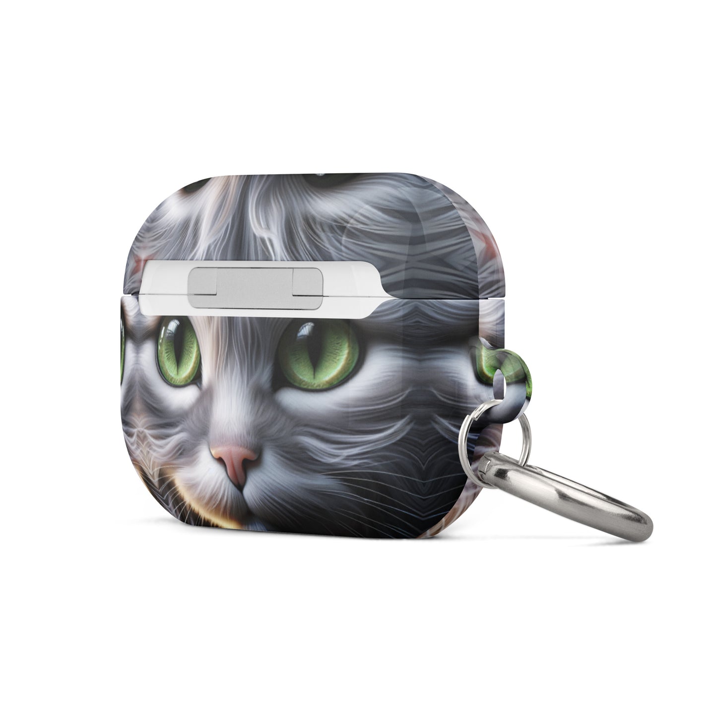 Cat Eyes AirPods® Case | Impact-Absorbing Polycarbonate | Metal Carabiner | Scratch & Drop Protection