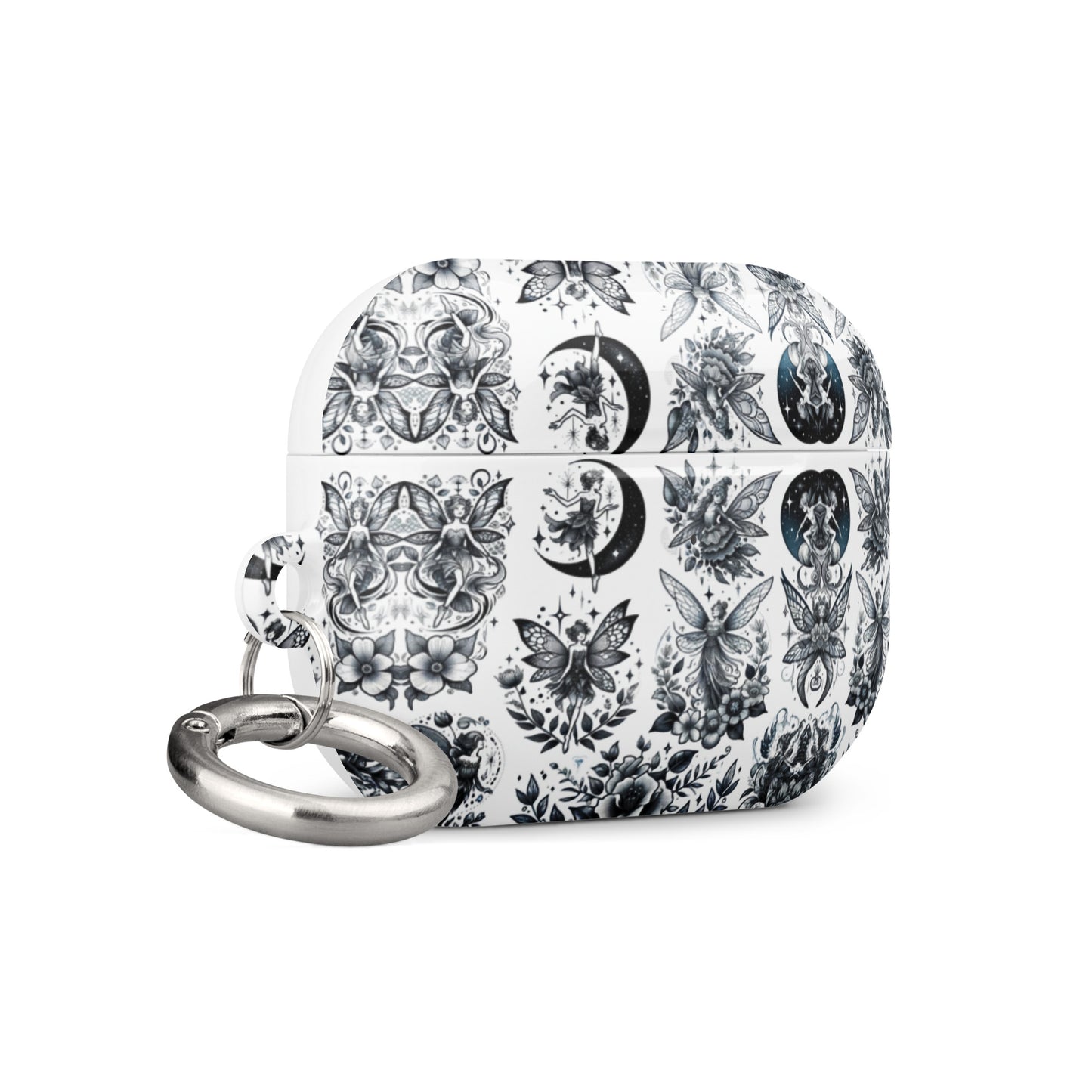 Mystic Fairy AirPods® Case | Impact-Resistant Polycarbonate | Metal Carabiner | Scratch & Drop Protection - BrushstrokesOfCode