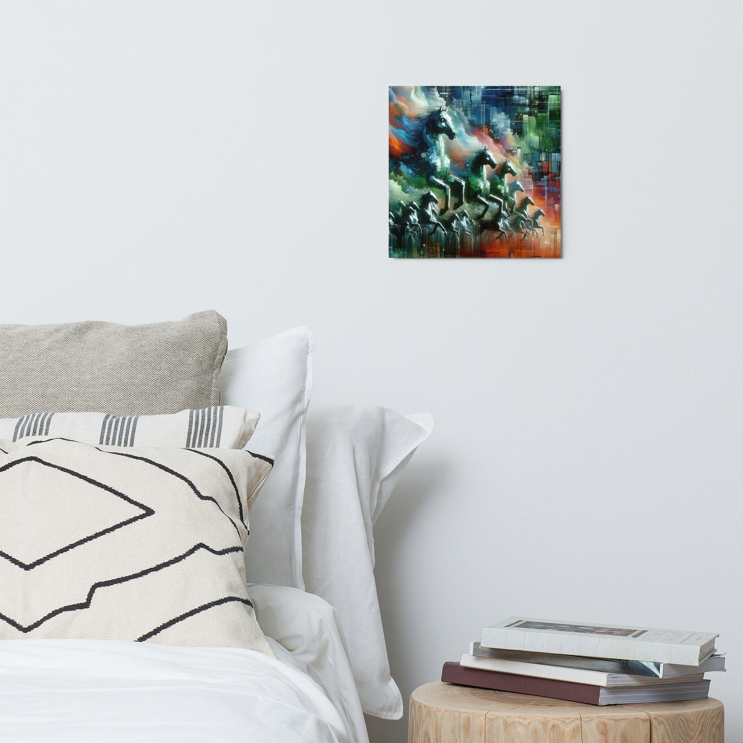 Luminescent Horse-Themed Metal Print | Durable, Scratch & Fade Resistant Wall Art | Customizable Aluminum Art Print