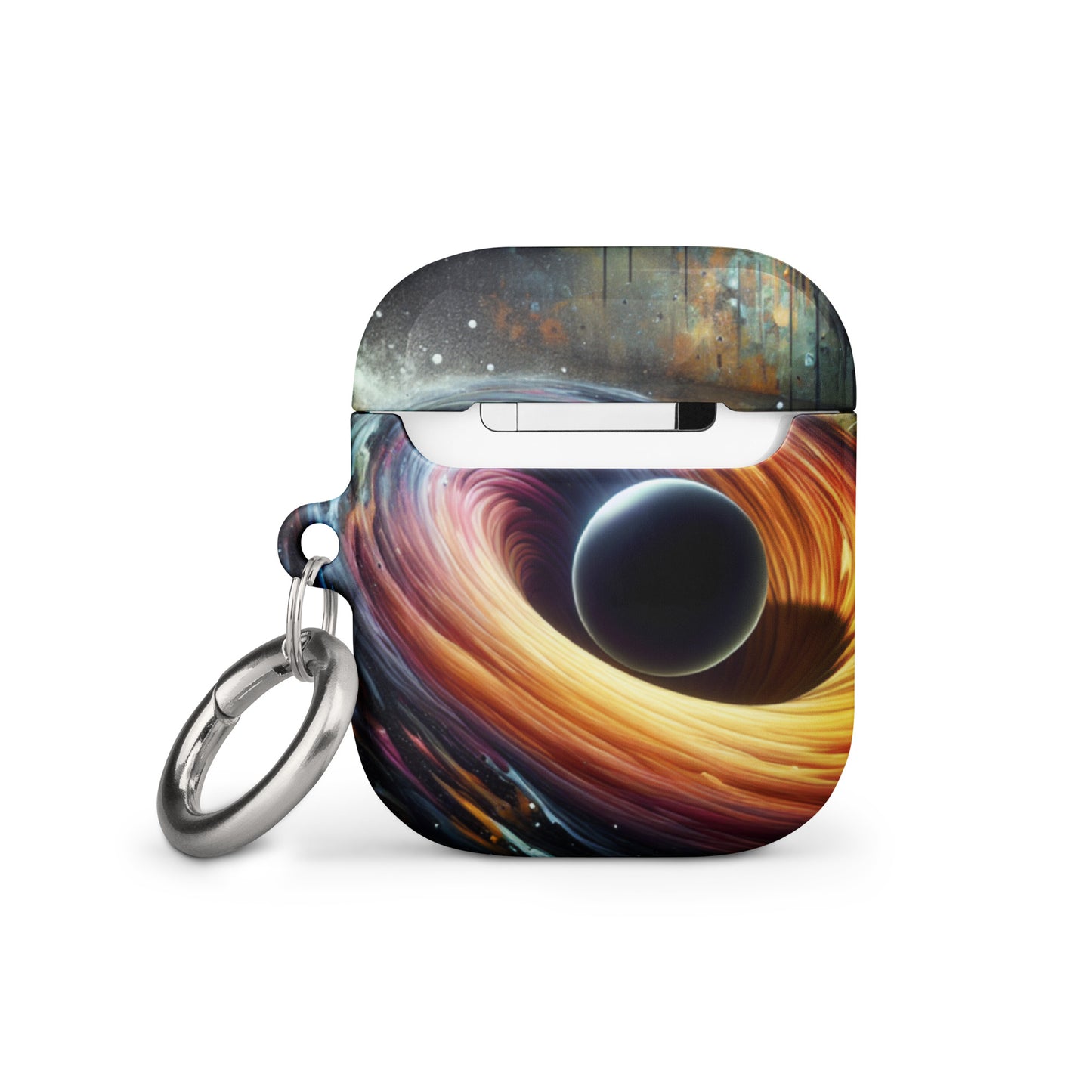 Cosmic Swirl AirPods® Case | Impact-Resistant Polycarbonate | Metal Carabiner | Scratch & Drop Protection - BrushstrokesOfCode