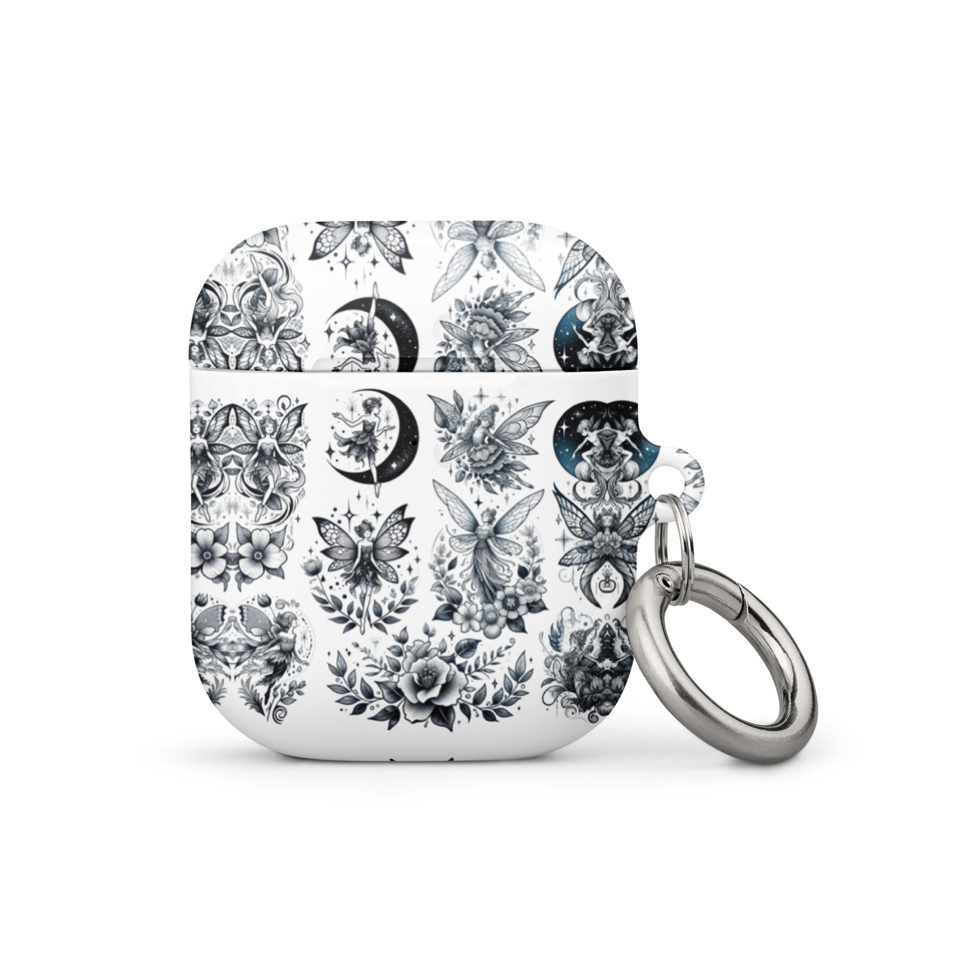 Mystic Fairy AirPods® Case | Impact-Resistant Polycarbonate | Metal Carabiner | Scratch & Drop Protection - BrushstrokesOfCode