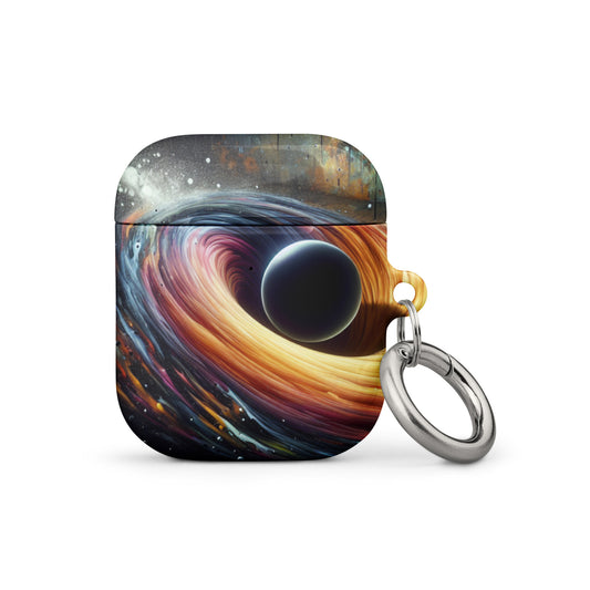 Cosmic Swirl AirPods® Case | Impact-Resistant Polycarbonate | Metal Carabiner | Scratch & Drop Protection - BrushstrokesOfCode