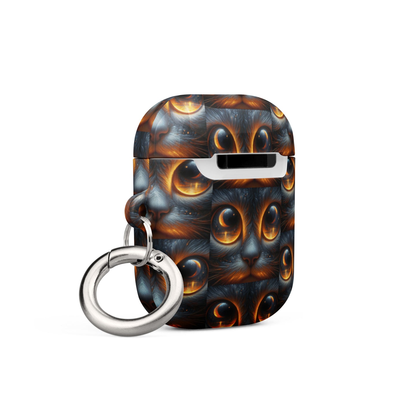 Cat Eyes AirPods® Case | Impact-Absorbing Polycarbonate | Metal Carabiner | Scratch & Drop Protection - BrushstrokesOfCode