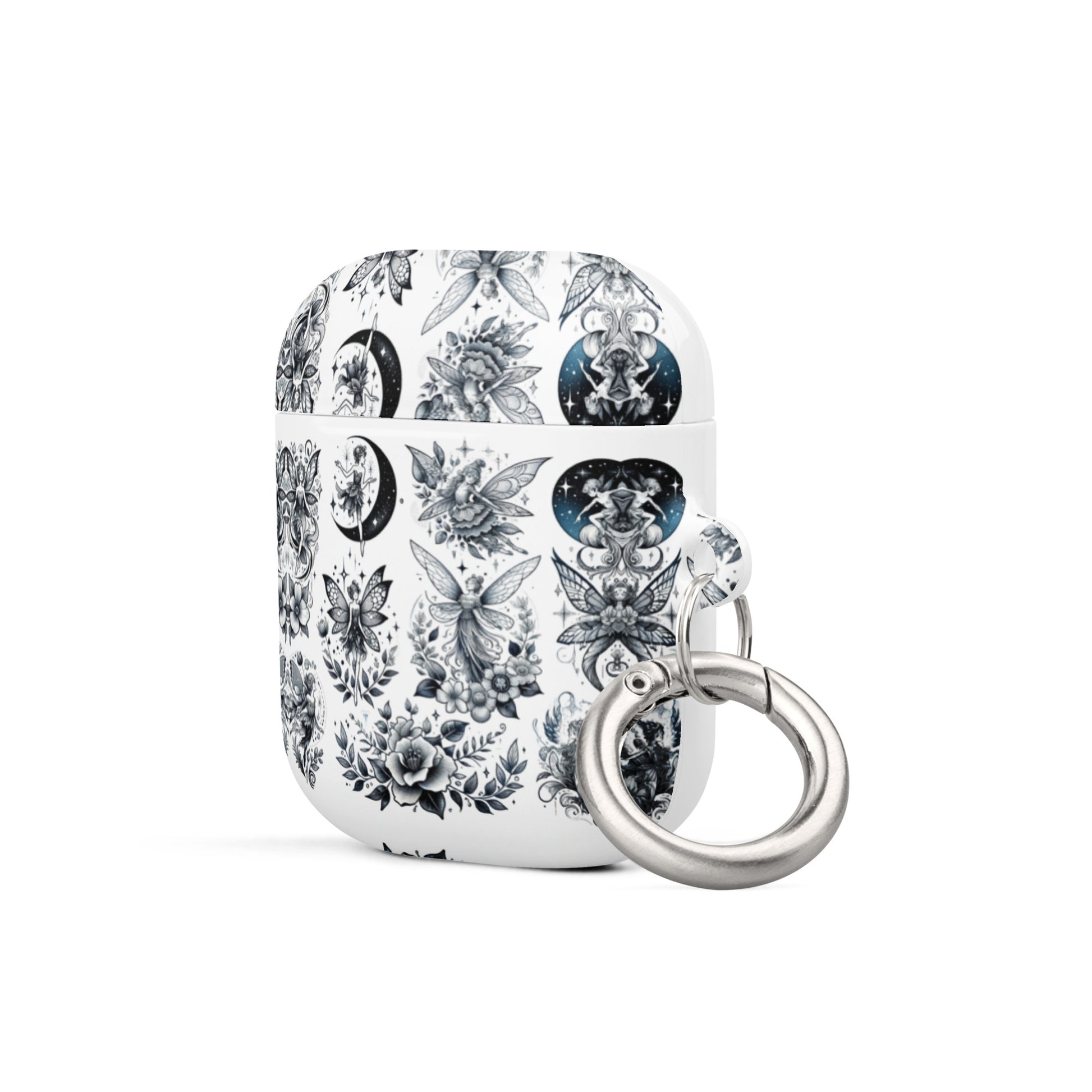 Mystic Fairy AirPods® Case | Impact-Resistant Polycarbonate | Metal Carabiner | Scratch & Drop Protection - BrushstrokesOfCode
