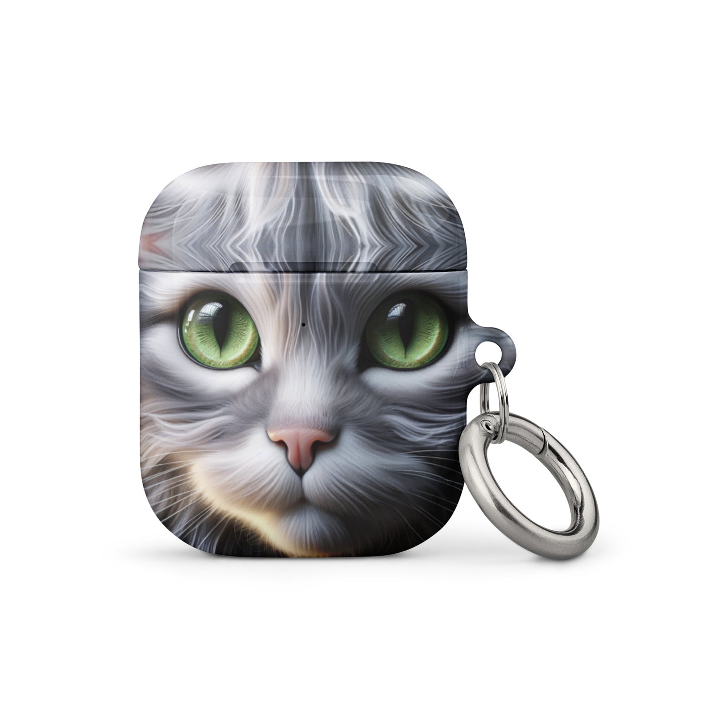Cat Eyes AirPods® Case | Impact-Absorbing Polycarbonate | Metal Carabiner | Scratch & Drop Protection