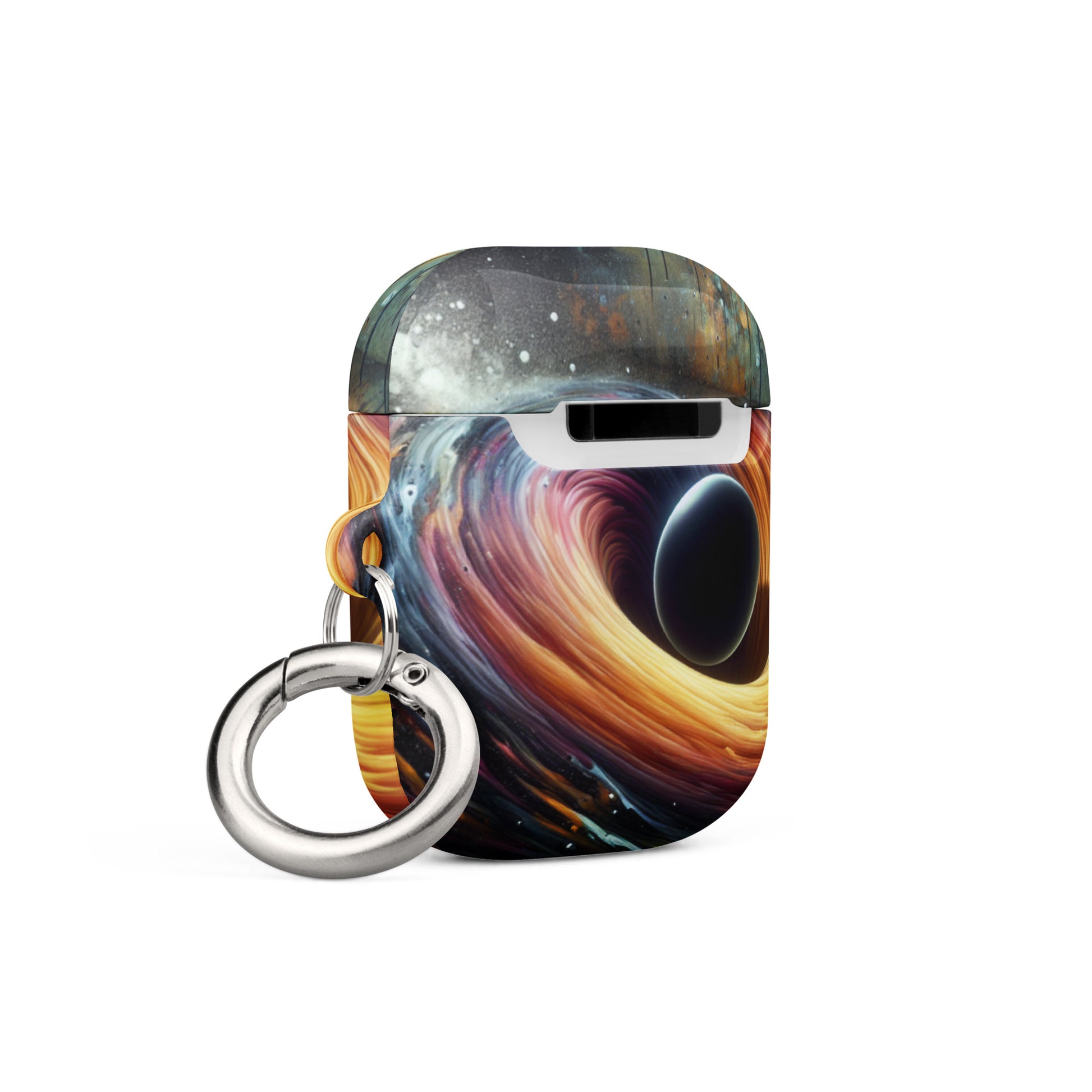 Cosmic Swirl AirPods® Case | Impact-Resistant Polycarbonate | Metal Carabiner | Scratch & Drop Protection - BrushstrokesOfCode