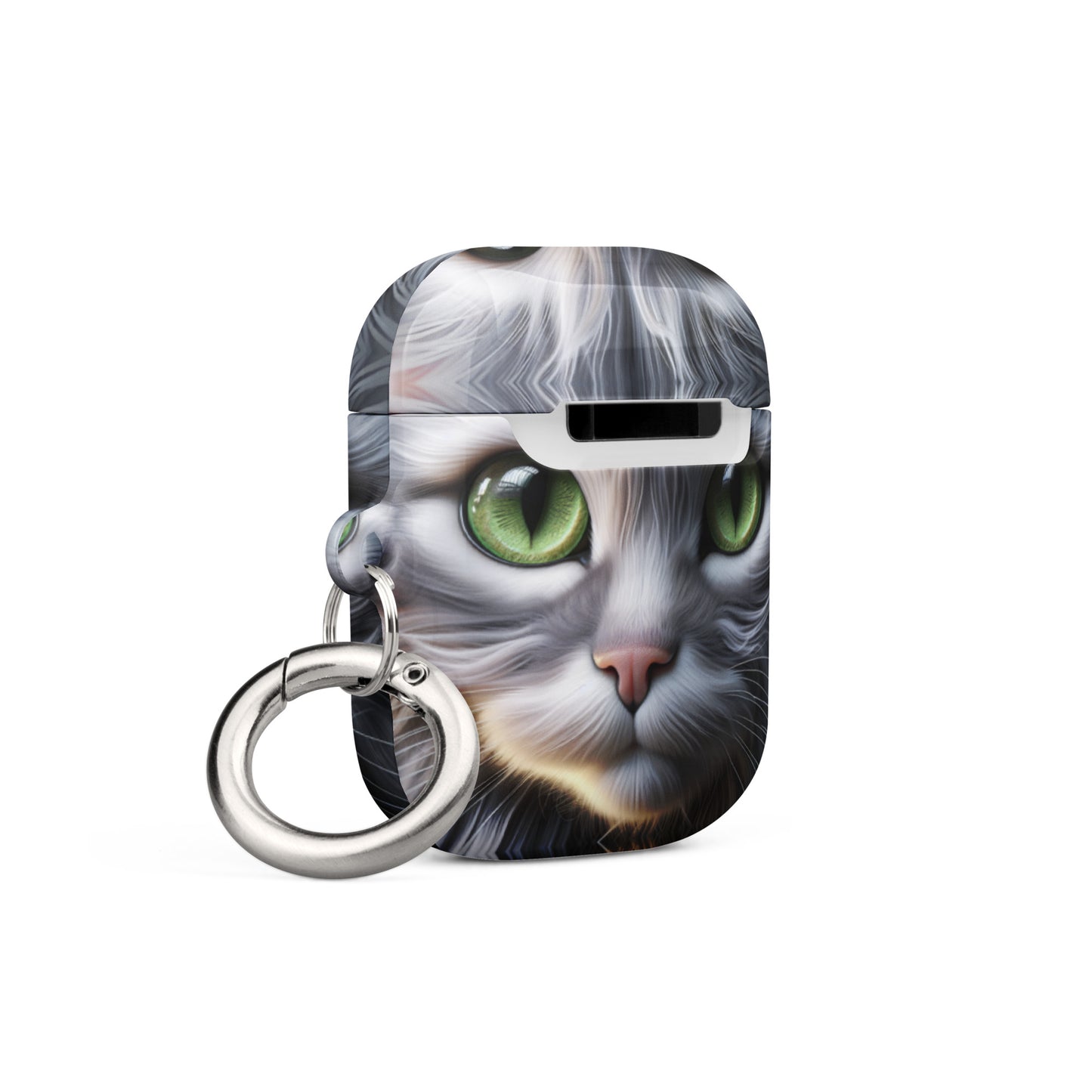 Cat Eyes AirPods® Case | Impact-Absorbing Polycarbonate | Metal Carabiner | Scratch & Drop Protection