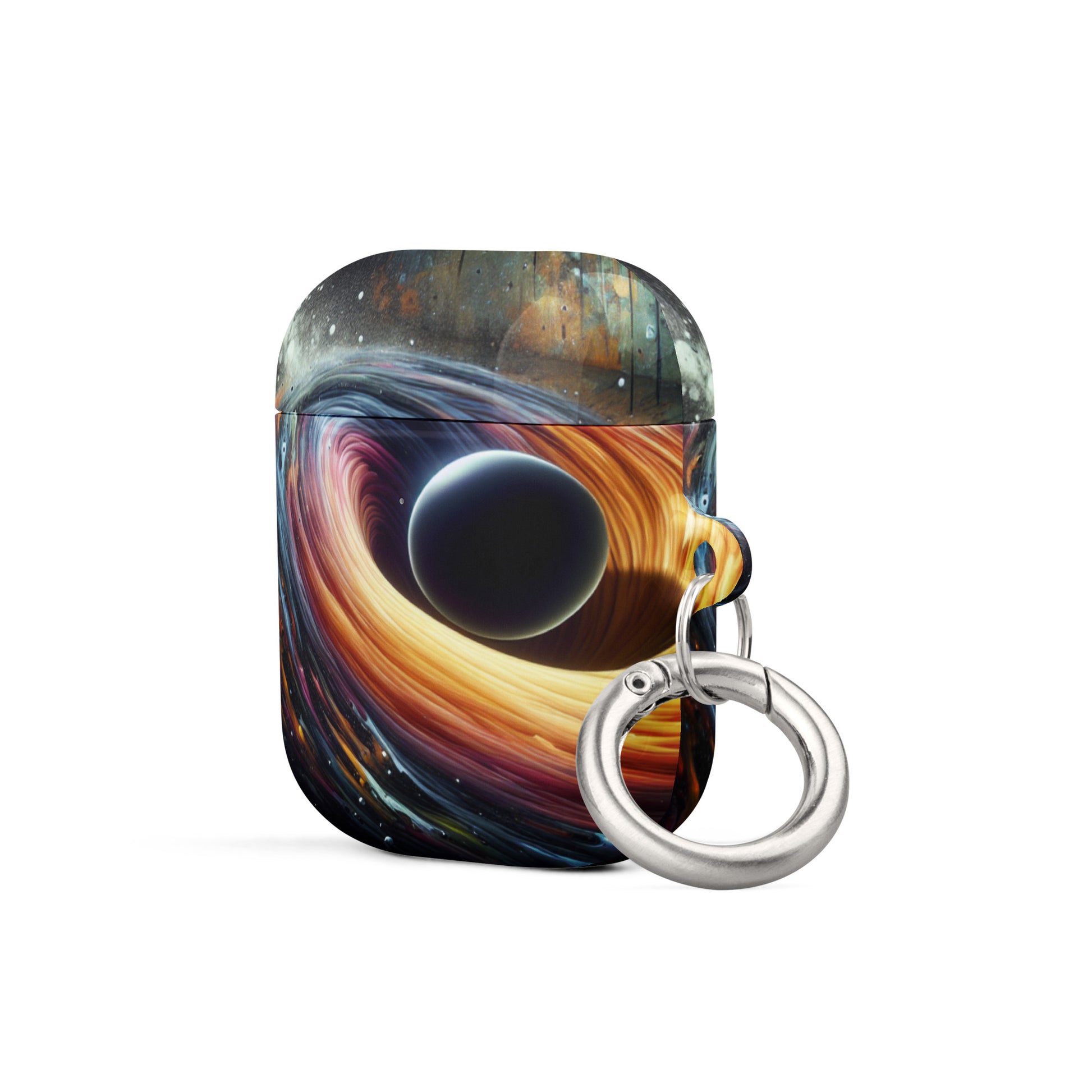 Cosmic Swirl AirPods® Case | Impact-Resistant Polycarbonate | Metal Carabiner | Scratch & Drop Protection - BrushstrokesOfCode