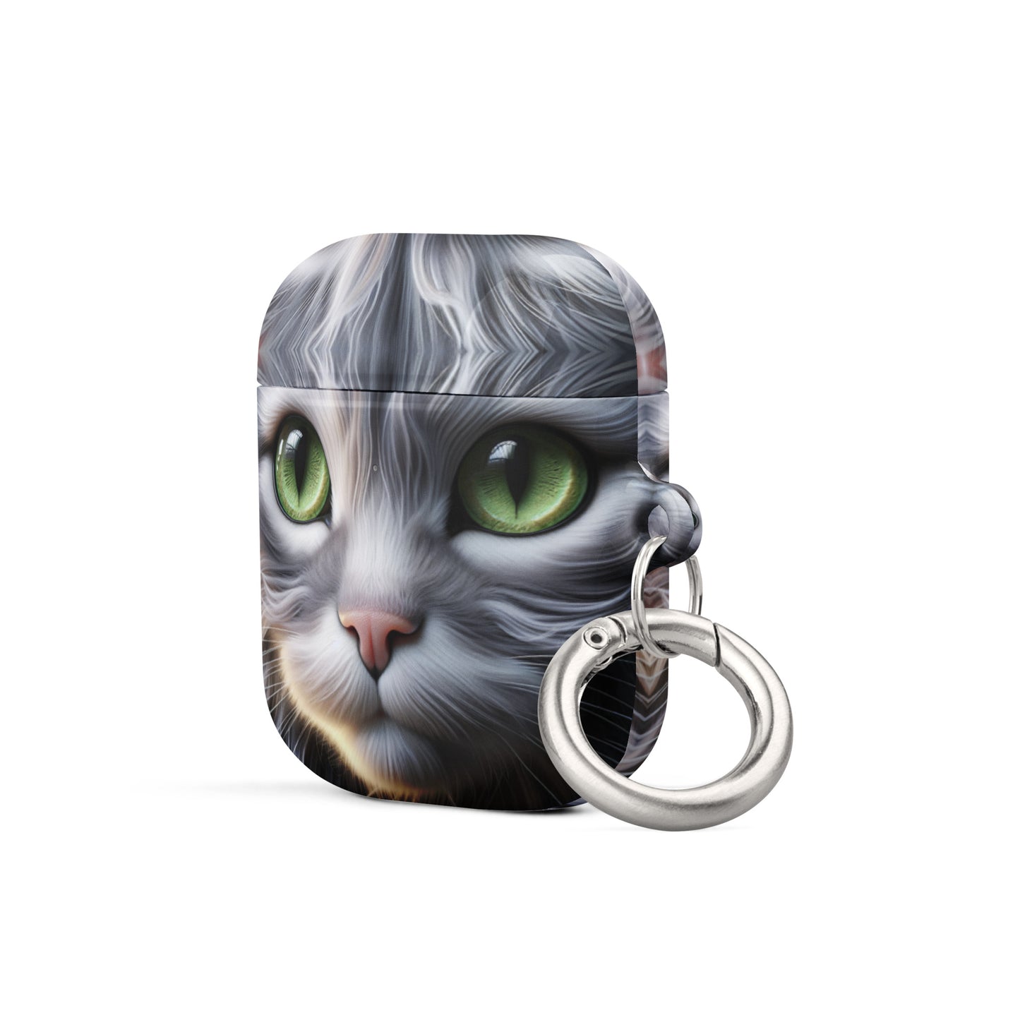Cat Eyes AirPods® Case | Impact-Absorbing Polycarbonate | Metal Carabiner | Scratch & Drop Protection