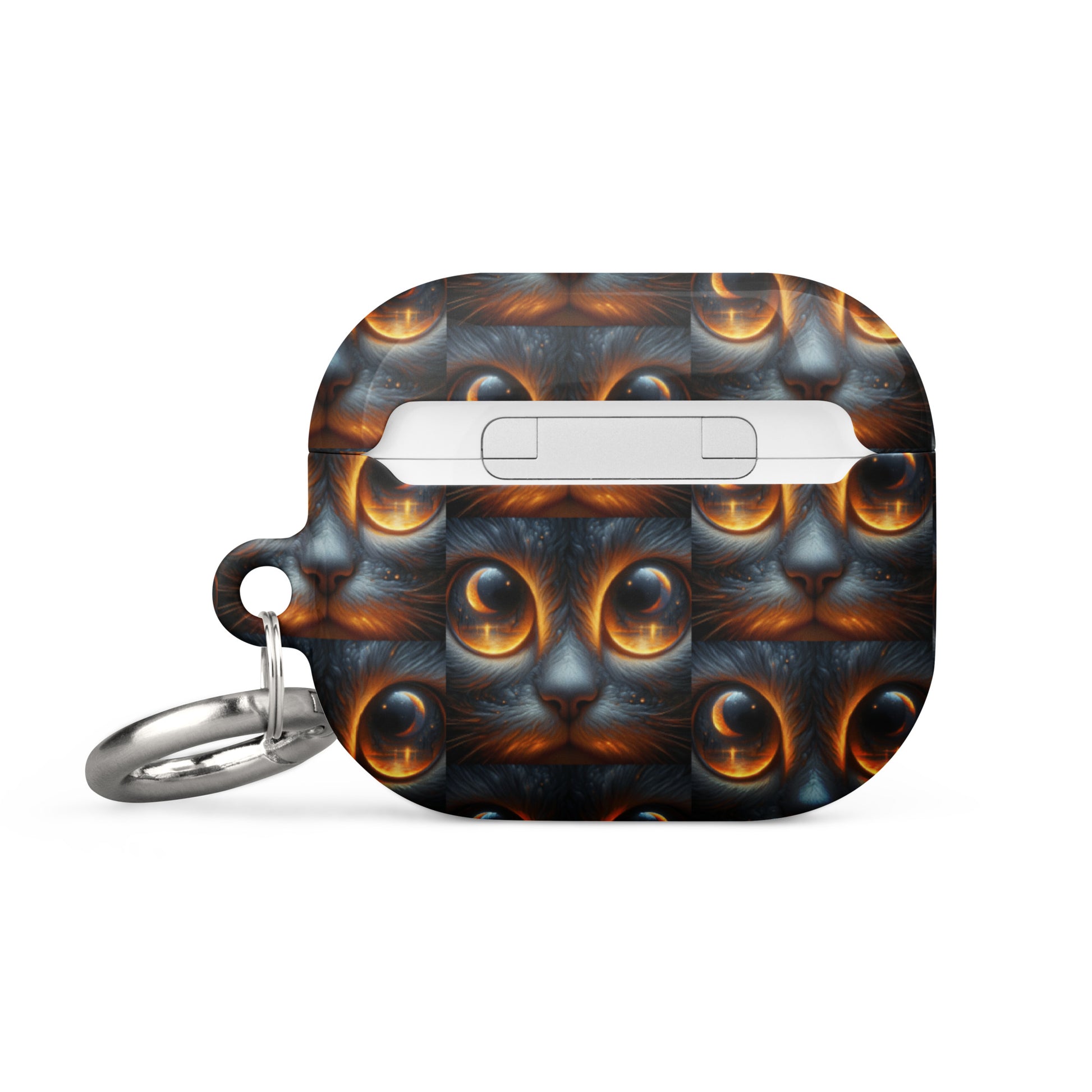 Cat Eyes AirPods® Case | Impact-Absorbing Polycarbonate | Metal Carabiner | Scratch & Drop Protection - BrushstrokesOfCode
