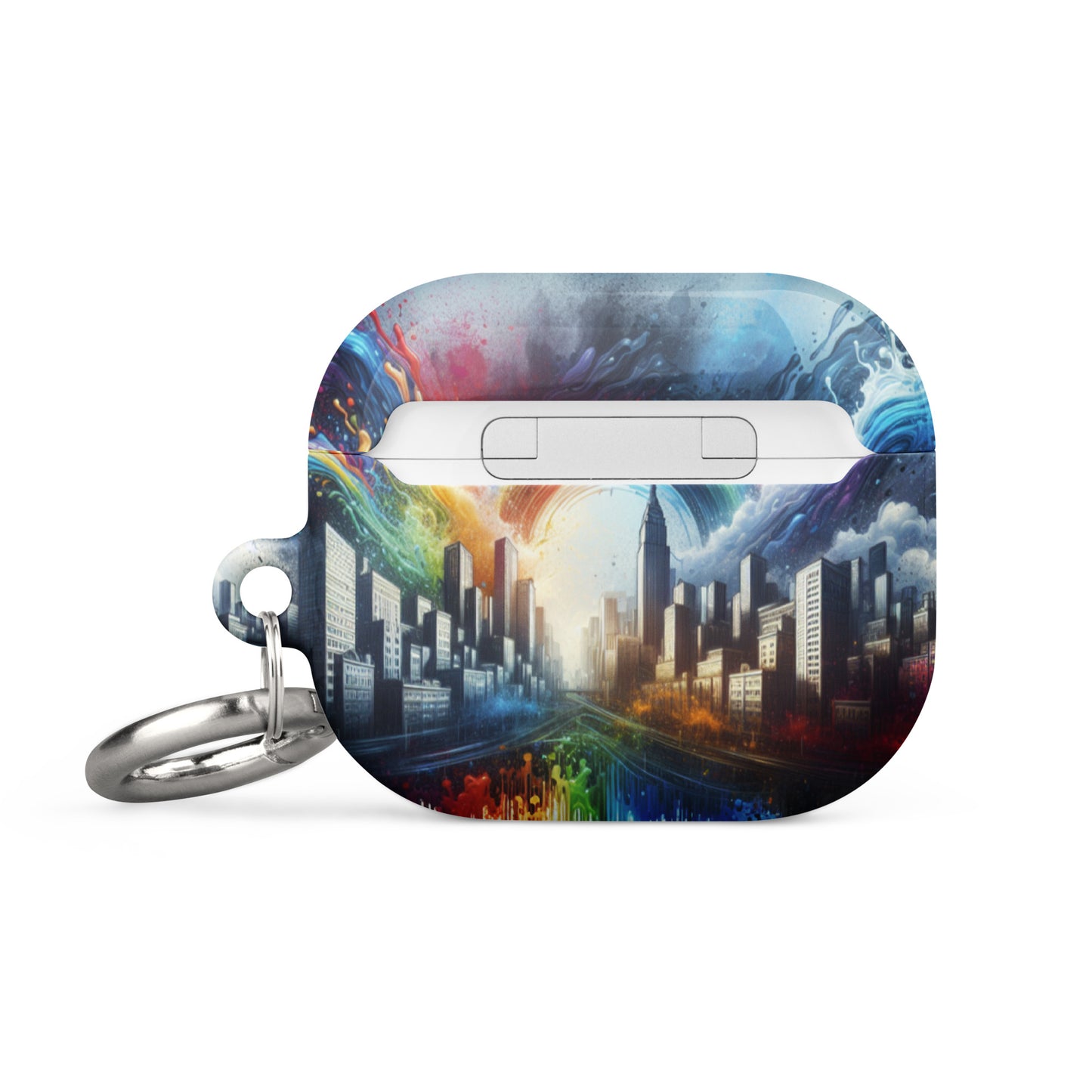 Rainbow City AirPods® Case | Premium Impact Protection | Metal Carabiner | Scratch & Drop Proof - BrushstrokesOfCode