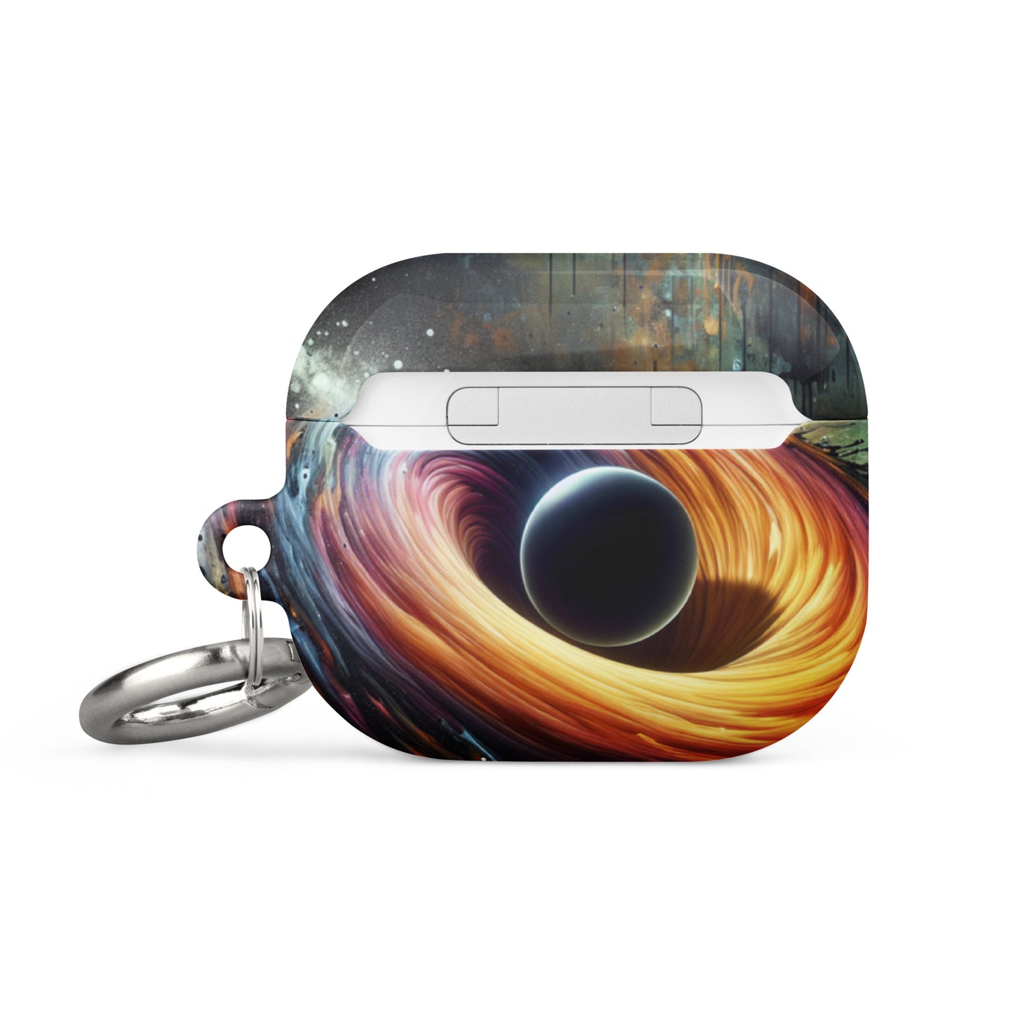 Cosmic Swirl AirPods® Case | Impact-Resistant Polycarbonate | Metal Carabiner | Scratch & Drop Protection - BrushstrokesOfCode