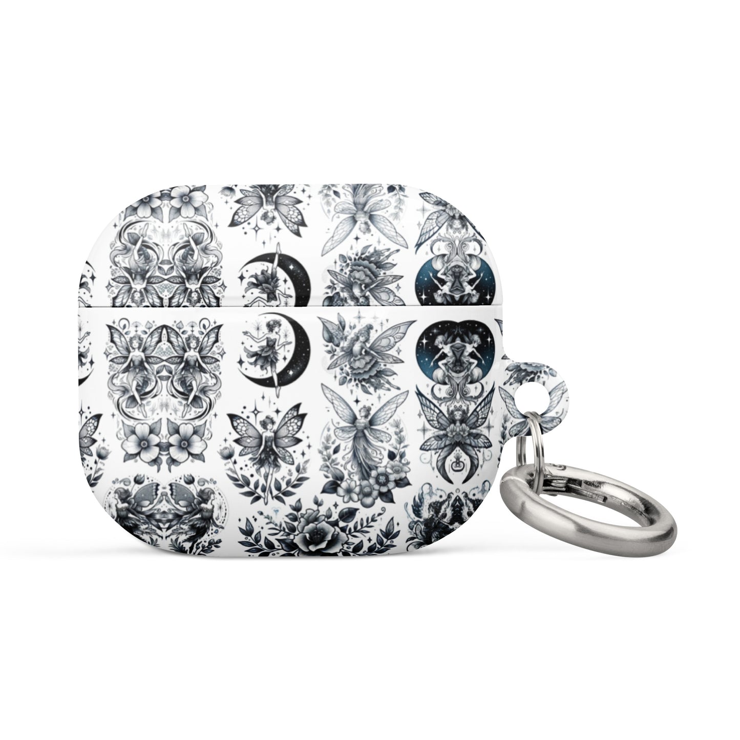 Mystic Fairy AirPods® Case | Impact-Resistant Polycarbonate | Metal Carabiner | Scratch & Drop Protection - BrushstrokesOfCode