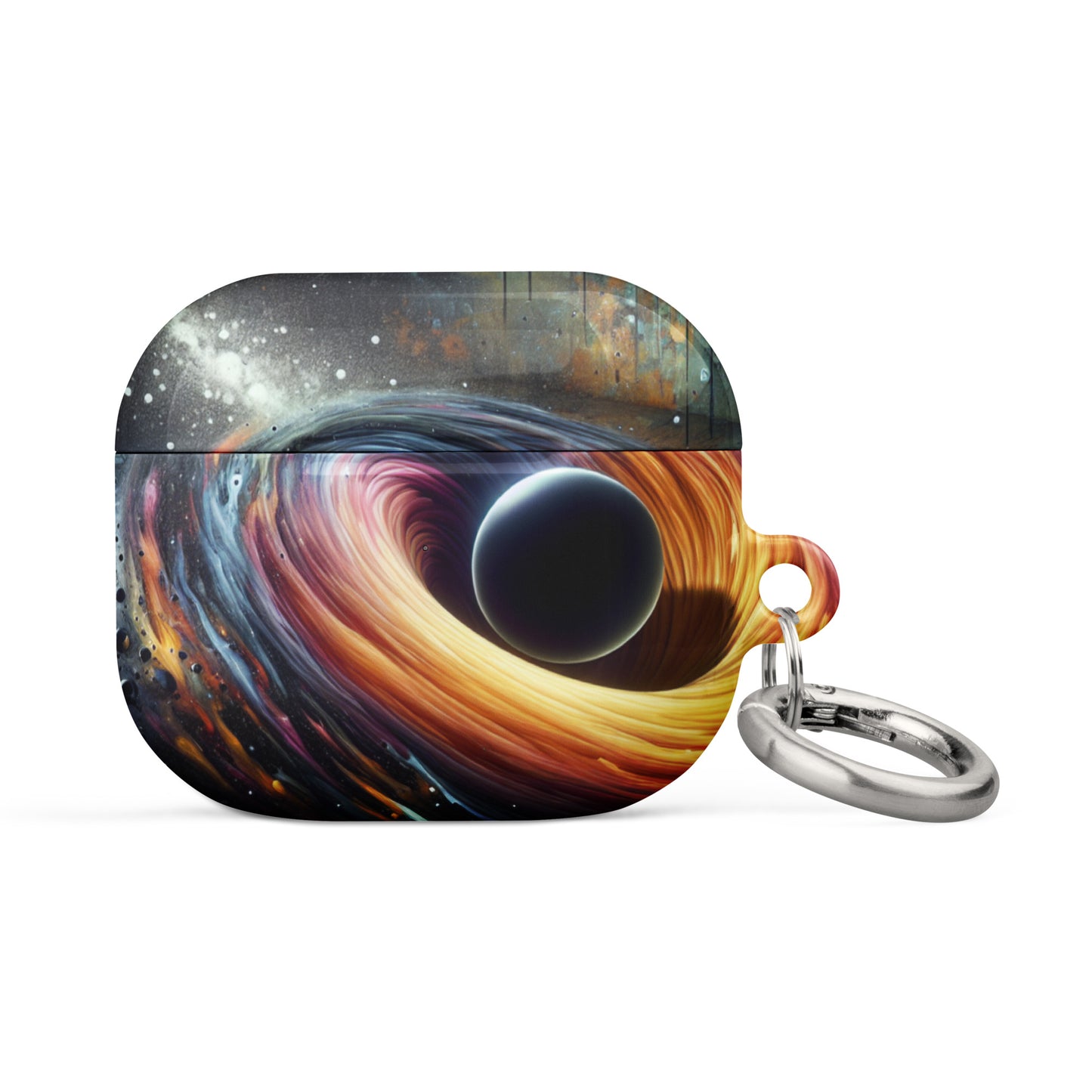 Cosmic Swirl AirPods® Case | Impact-Resistant Polycarbonate | Metal Carabiner | Scratch & Drop Protection - BrushstrokesOfCode