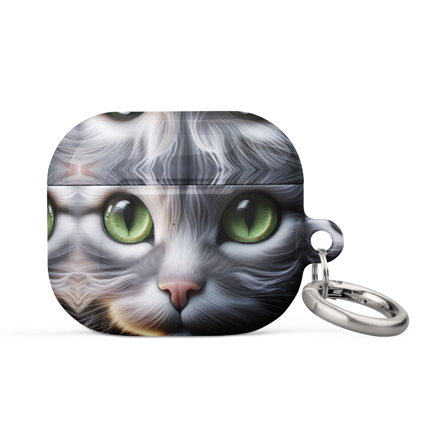 Cat Eyes AirPods® Case | Impact-Absorbing Polycarbonate | Metal Carabiner | Scratch & Drop Protection