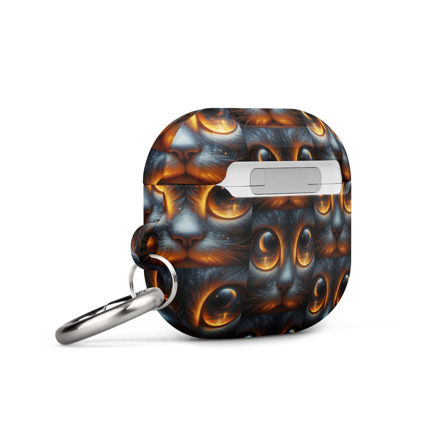 Cat Eyes AirPods® Case | Impact-Absorbing Polycarbonate | Metal Carabiner | Scratch & Drop Protection - BrushstrokesOfCode