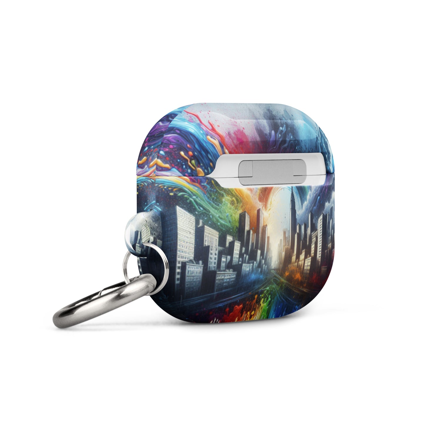 Rainbow City AirPods® Case | Premium Impact Protection | Metal Carabiner | Scratch & Drop Proof - BrushstrokesOfCode
