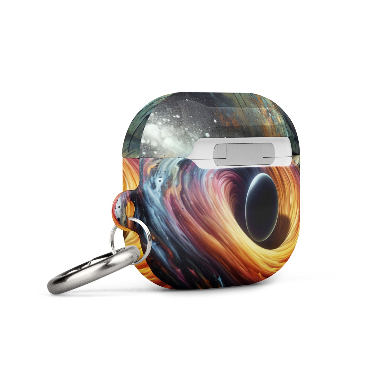 Cosmic Swirl AirPods® Case | Impact-Resistant Polycarbonate | Metal Carabiner | Scratch & Drop Protection - BrushstrokesOfCode