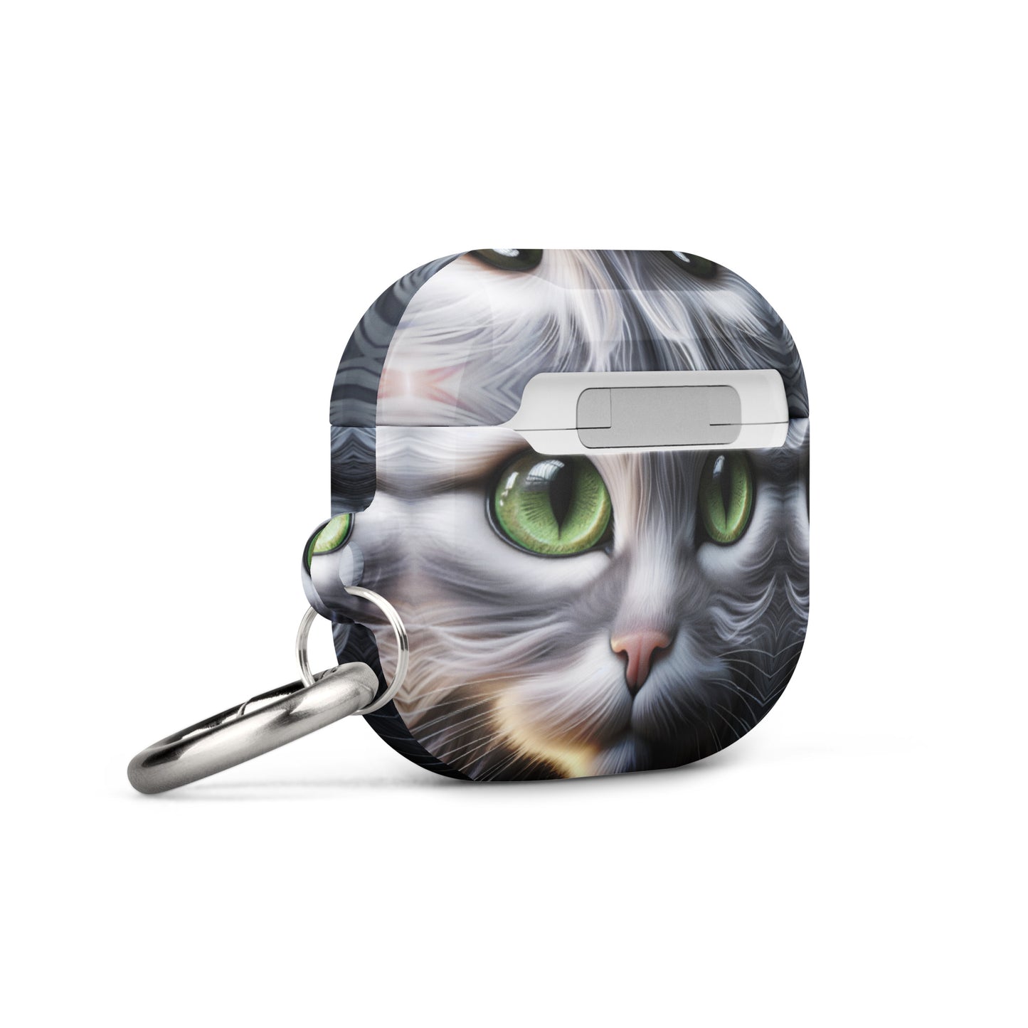 Cat Eyes AirPods® Case | Impact-Absorbing Polycarbonate | Metal Carabiner | Scratch & Drop Protection