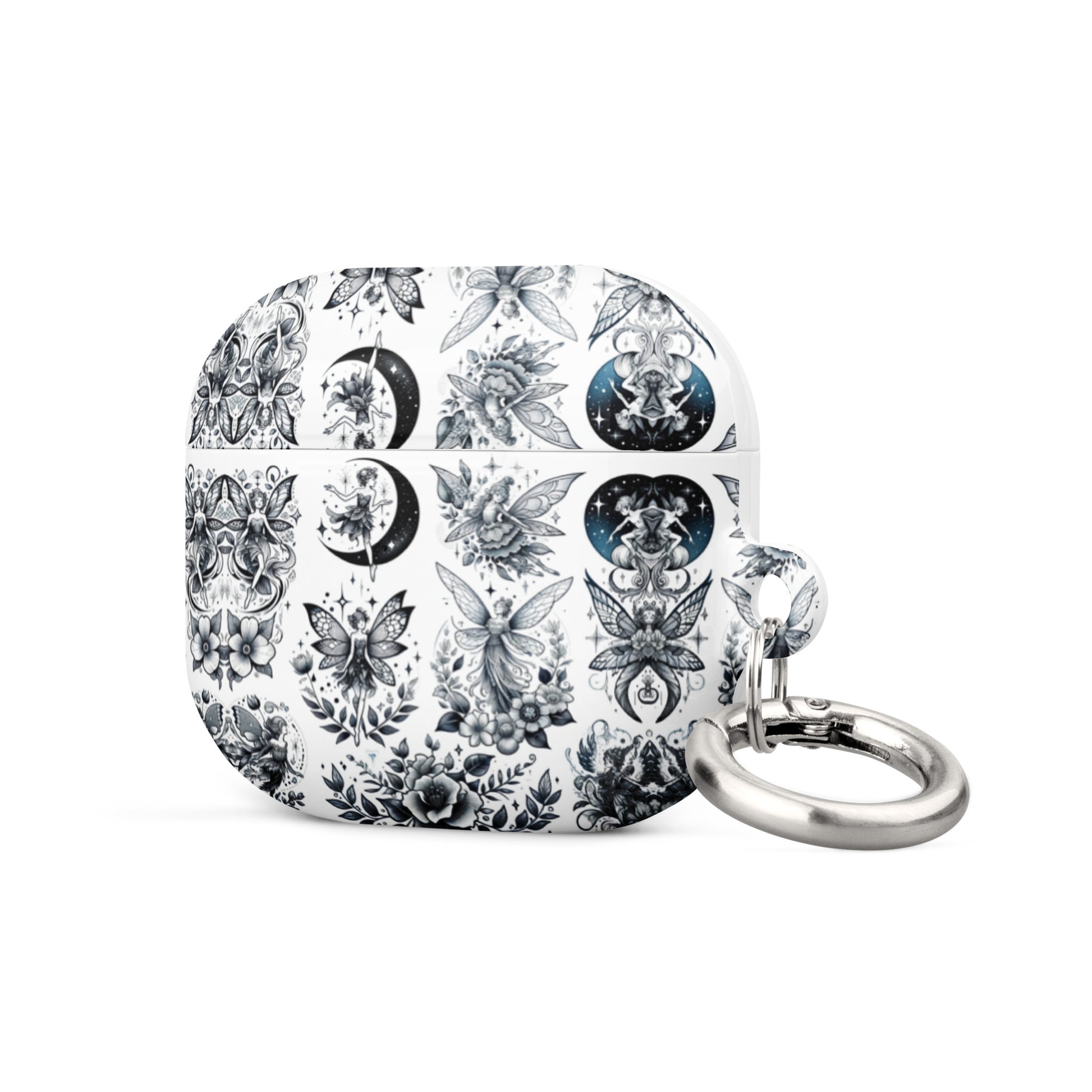 Mystic Fairy AirPods® Case | Impact-Resistant Polycarbonate | Metal Carabiner | Scratch & Drop Protection - BrushstrokesOfCode