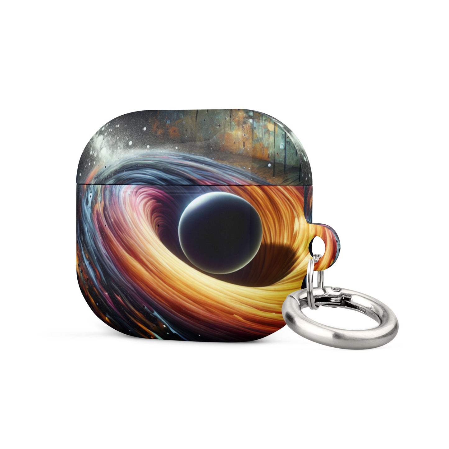 Cosmic Swirl AirPods® Case | Impact-Resistant Polycarbonate | Metal Carabiner | Scratch & Drop Protection - BrushstrokesOfCode