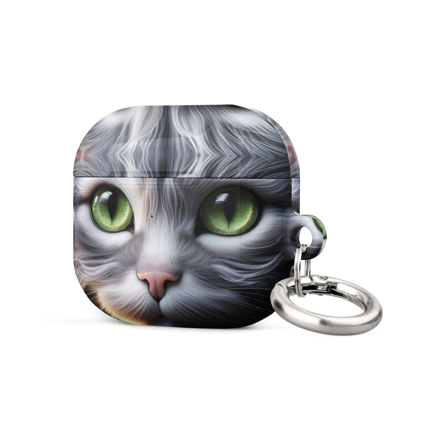 Cat Eyes AirPods® Case | Impact-Absorbing Polycarbonate | Metal Carabiner | Scratch & Drop Protection