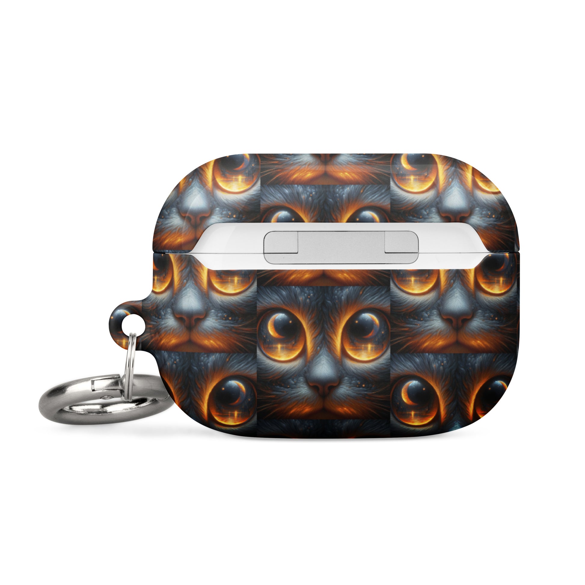 Cat Eyes AirPods® Case | Impact-Absorbing Polycarbonate | Metal Carabiner | Scratch & Drop Protection - BrushstrokesOfCode
