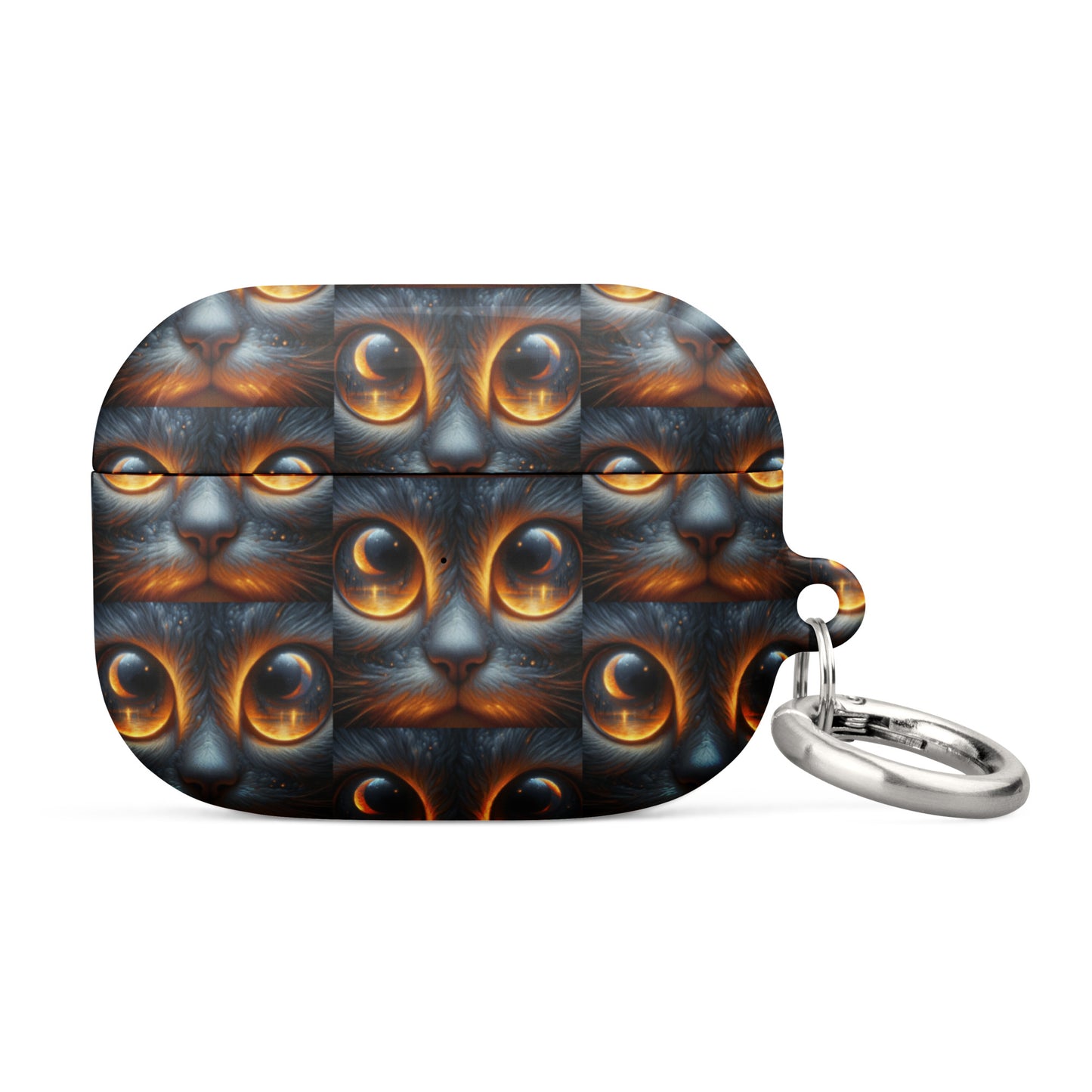 Cat Eyes AirPods® Case | Impact-Absorbing Polycarbonate | Metal Carabiner | Scratch & Drop Protection - BrushstrokesOfCode