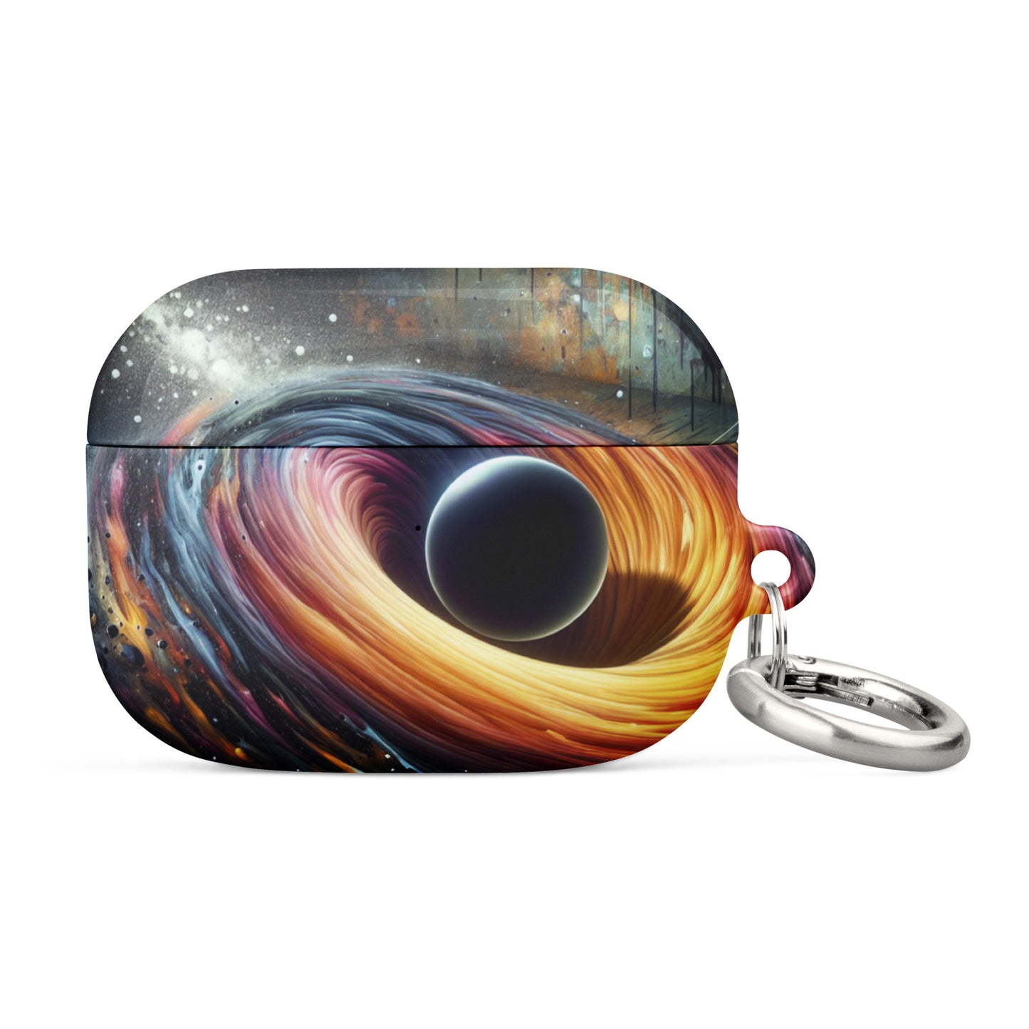 Cosmic Swirl AirPods® Case | Impact-Resistant Polycarbonate | Metal Carabiner | Scratch & Drop Protection - BrushstrokesOfCode