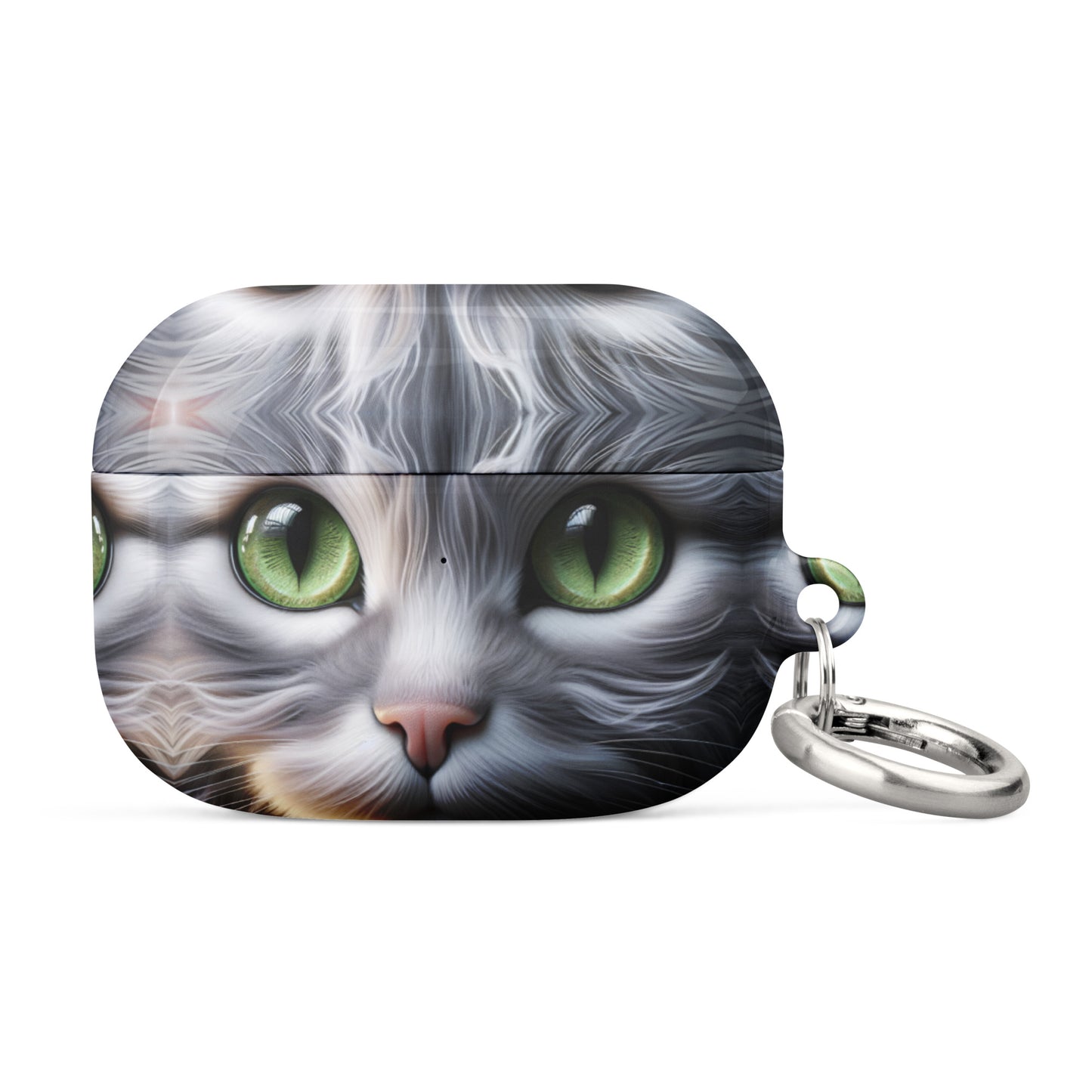 Cat Eyes AirPods® Case | Impact-Absorbing Polycarbonate | Metal Carabiner | Scratch & Drop Protection