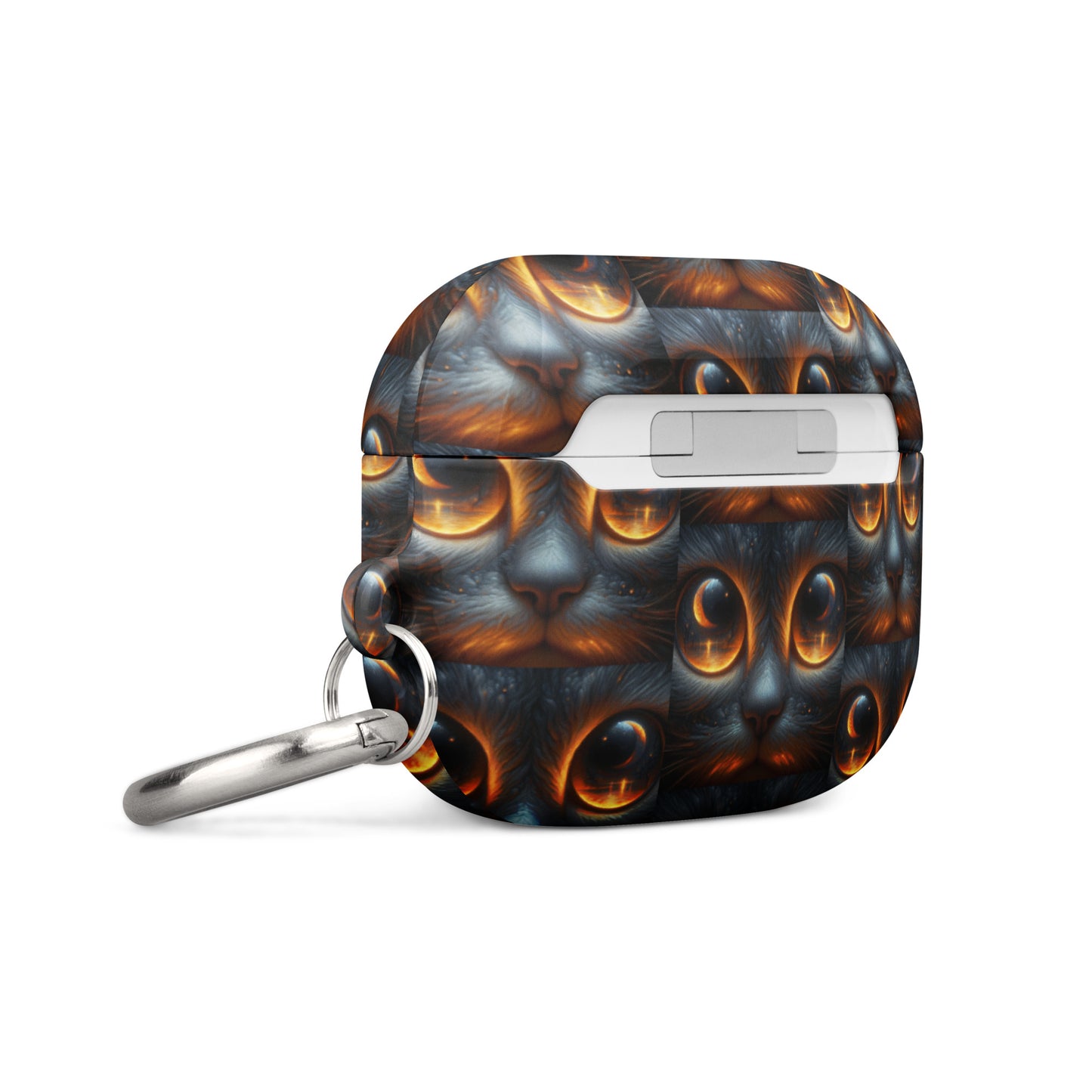 Cat Eyes AirPods® Case | Impact-Absorbing Polycarbonate | Metal Carabiner | Scratch & Drop Protection - BrushstrokesOfCode