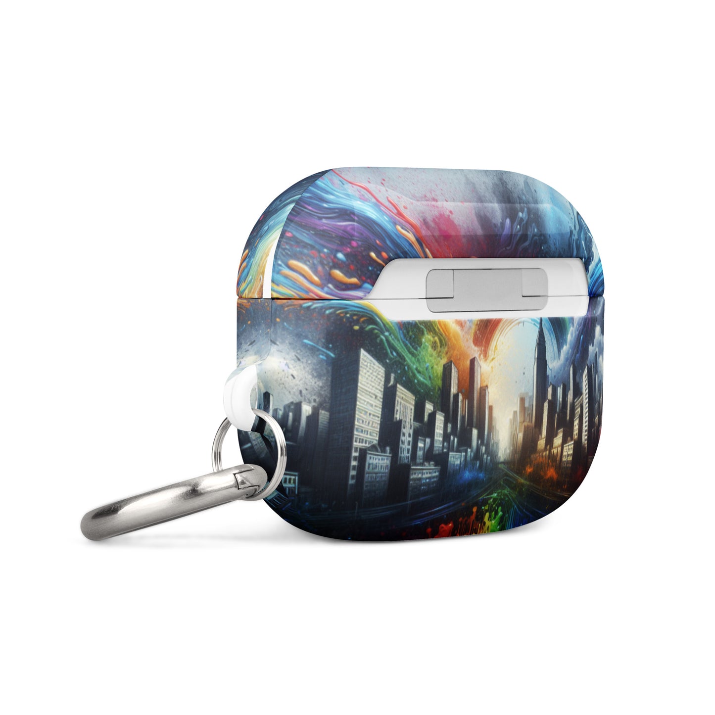 Rainbow City AirPods® Case | Premium Impact Protection | Metal Carabiner | Scratch & Drop Proof - BrushstrokesOfCode