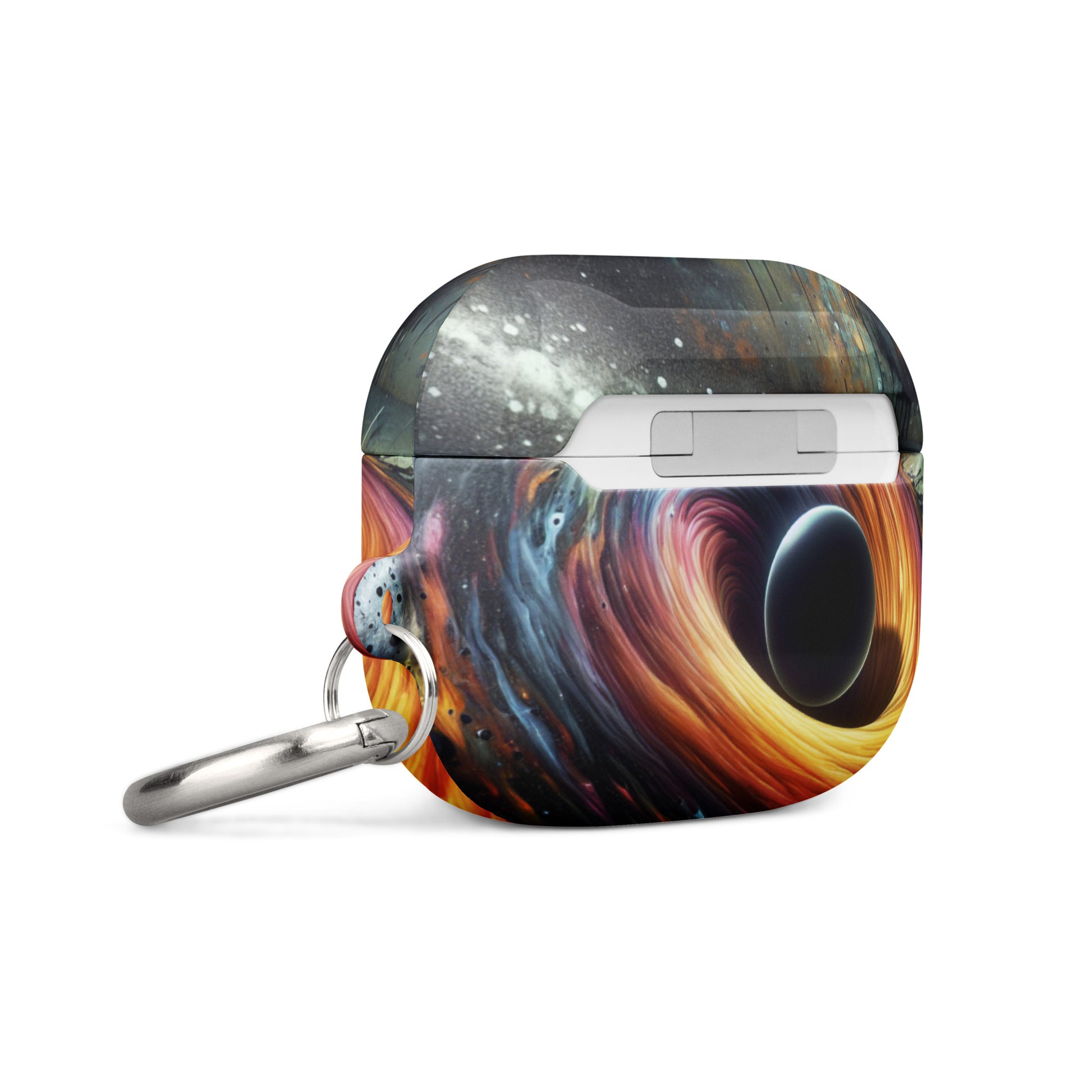 Cosmic Swirl AirPods® Case | Impact-Resistant Polycarbonate | Metal Carabiner | Scratch & Drop Protection - BrushstrokesOfCode