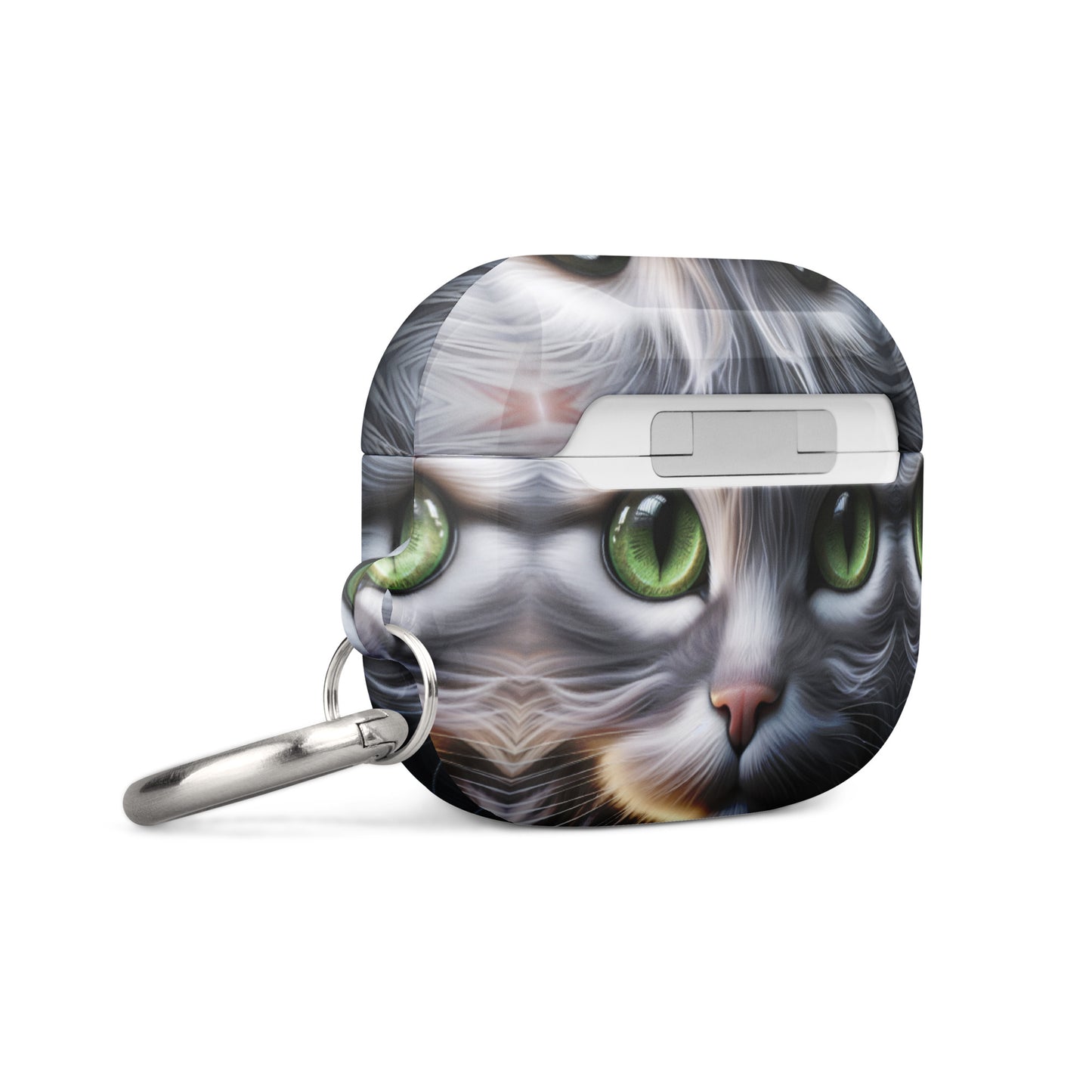 Cat Eyes AirPods® Case | Impact-Absorbing Polycarbonate | Metal Carabiner | Scratch & Drop Protection