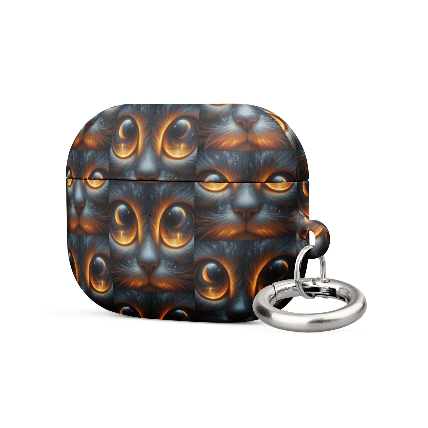 Cat Eyes AirPods® Case | Impact-Absorbing Polycarbonate | Metal Carabiner | Scratch & Drop Protection - BrushstrokesOfCode