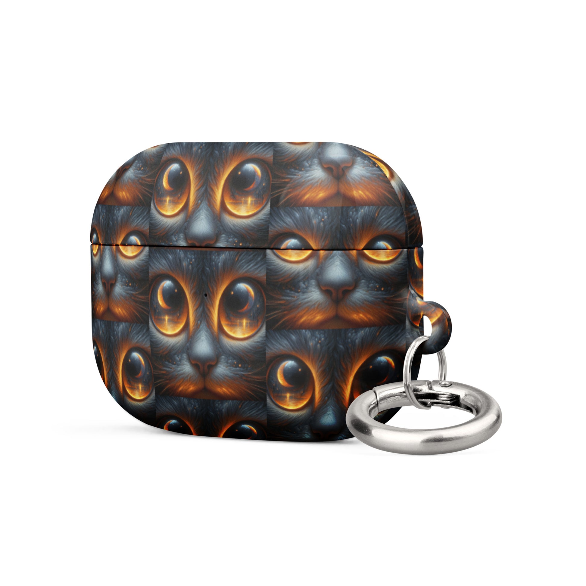 Cat Eyes AirPods® Case | Impact-Absorbing Polycarbonate | Metal Carabiner | Scratch & Drop Protection - BrushstrokesOfCode