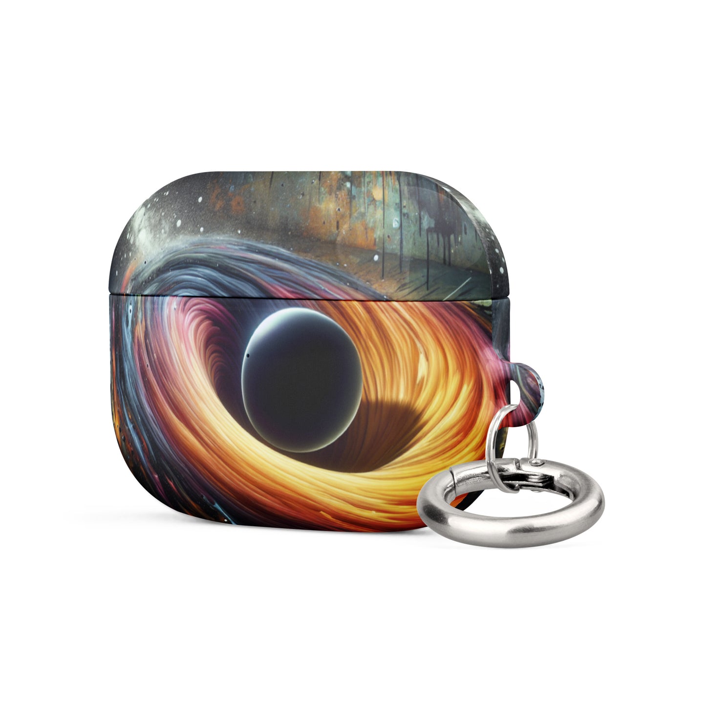 Cosmic Swirl AirPods® Case | Impact-Resistant Polycarbonate | Metal Carabiner | Scratch & Drop Protection - BrushstrokesOfCode