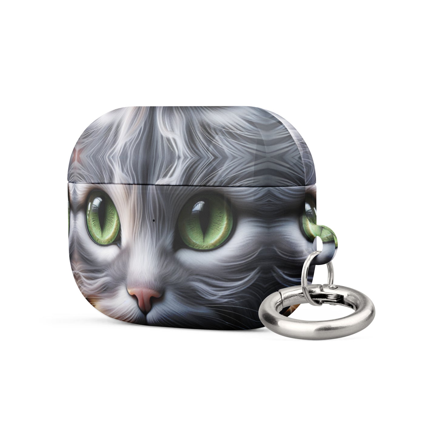 Cat Eyes AirPods® Case | Impact-Absorbing Polycarbonate | Metal Carabiner | Scratch & Drop Protection