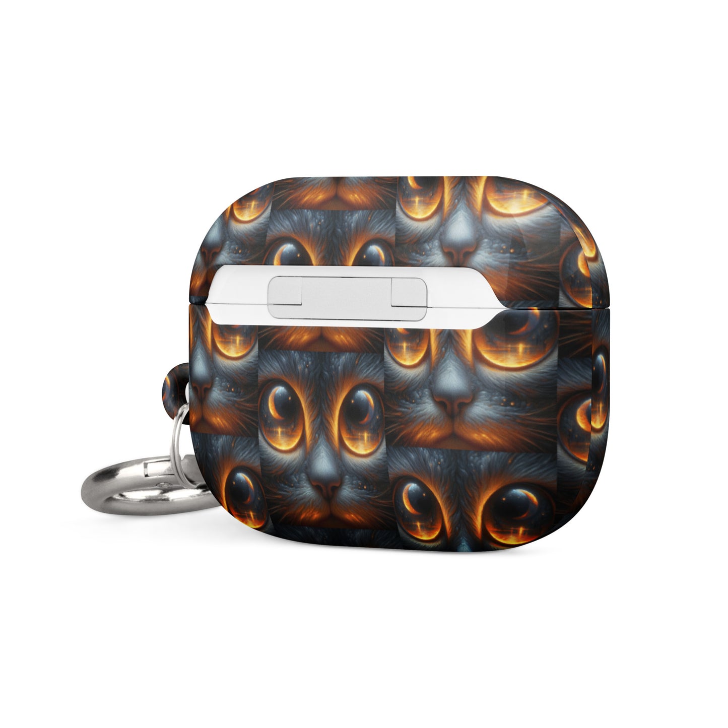 Cat Eyes AirPods® Case | Impact-Absorbing Polycarbonate | Metal Carabiner | Scratch & Drop Protection - BrushstrokesOfCode