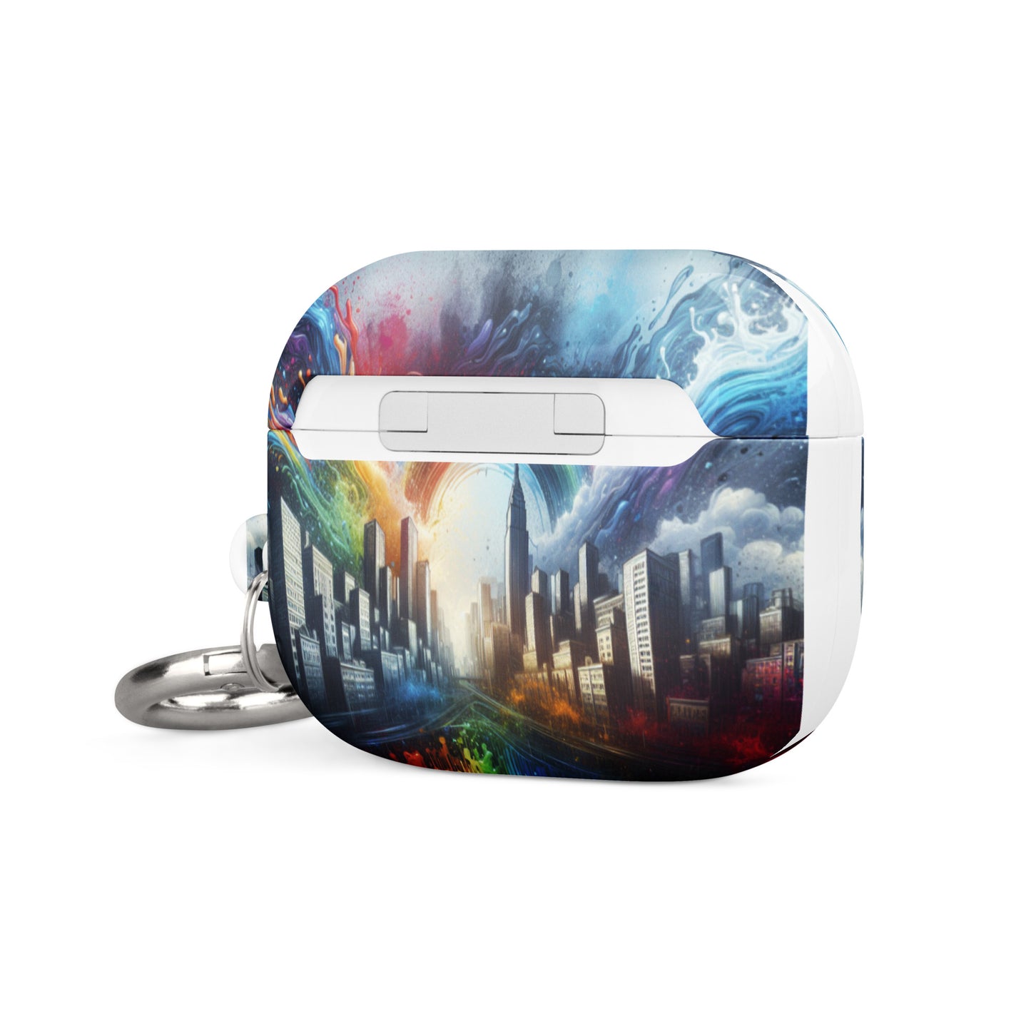 Rainbow City AirPods® Case | Premium Impact Protection | Metal Carabiner | Scratch & Drop Proof - BrushstrokesOfCode
