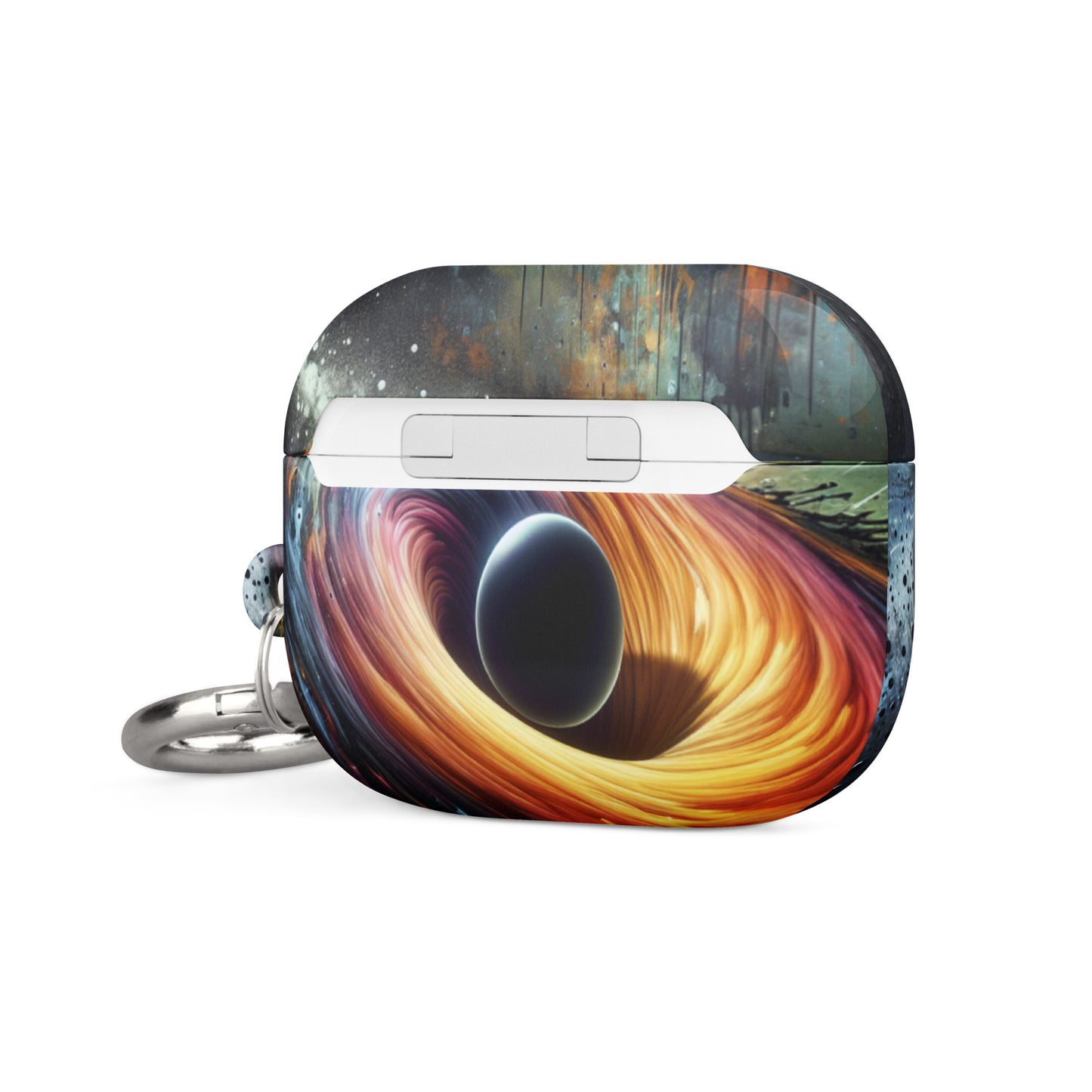 Cosmic Swirl AirPods® Case | Impact-Resistant Polycarbonate | Metal Carabiner | Scratch & Drop Protection - BrushstrokesOfCode