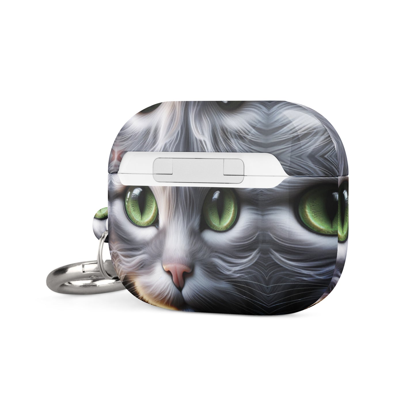 Cat Eyes AirPods® Case | Impact-Absorbing Polycarbonate | Metal Carabiner | Scratch & Drop Protection