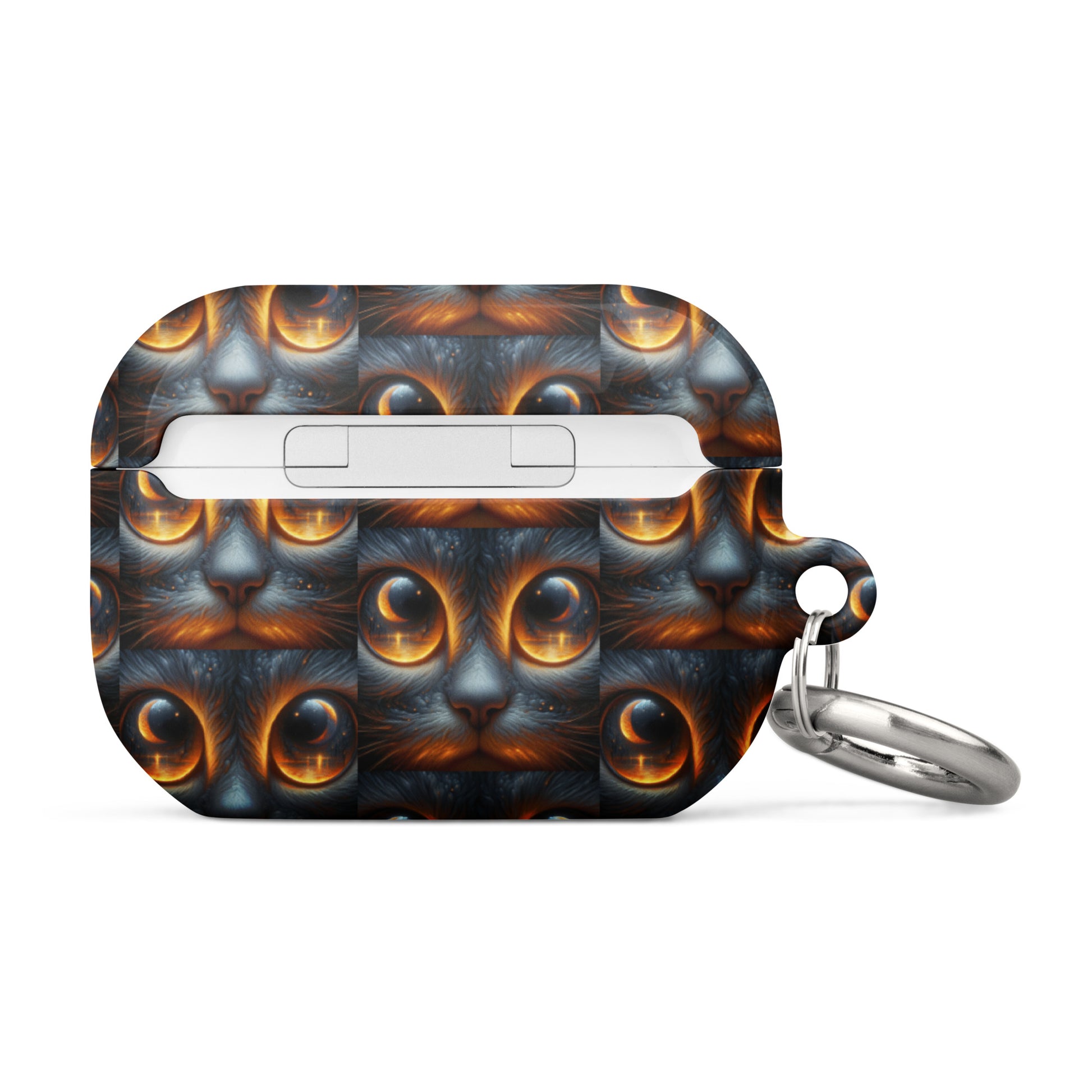Cat Eyes AirPods® Case | Impact-Absorbing Polycarbonate | Metal Carabiner | Scratch & Drop Protection - BrushstrokesOfCode