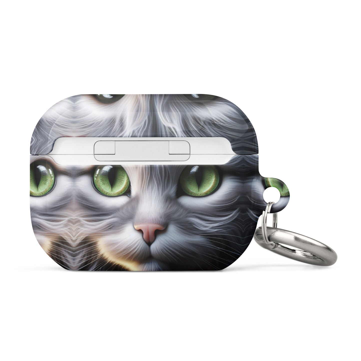 Cat Eyes AirPods® Case | Impact-Absorbing Polycarbonate | Metal Carabiner | Scratch & Drop Protection