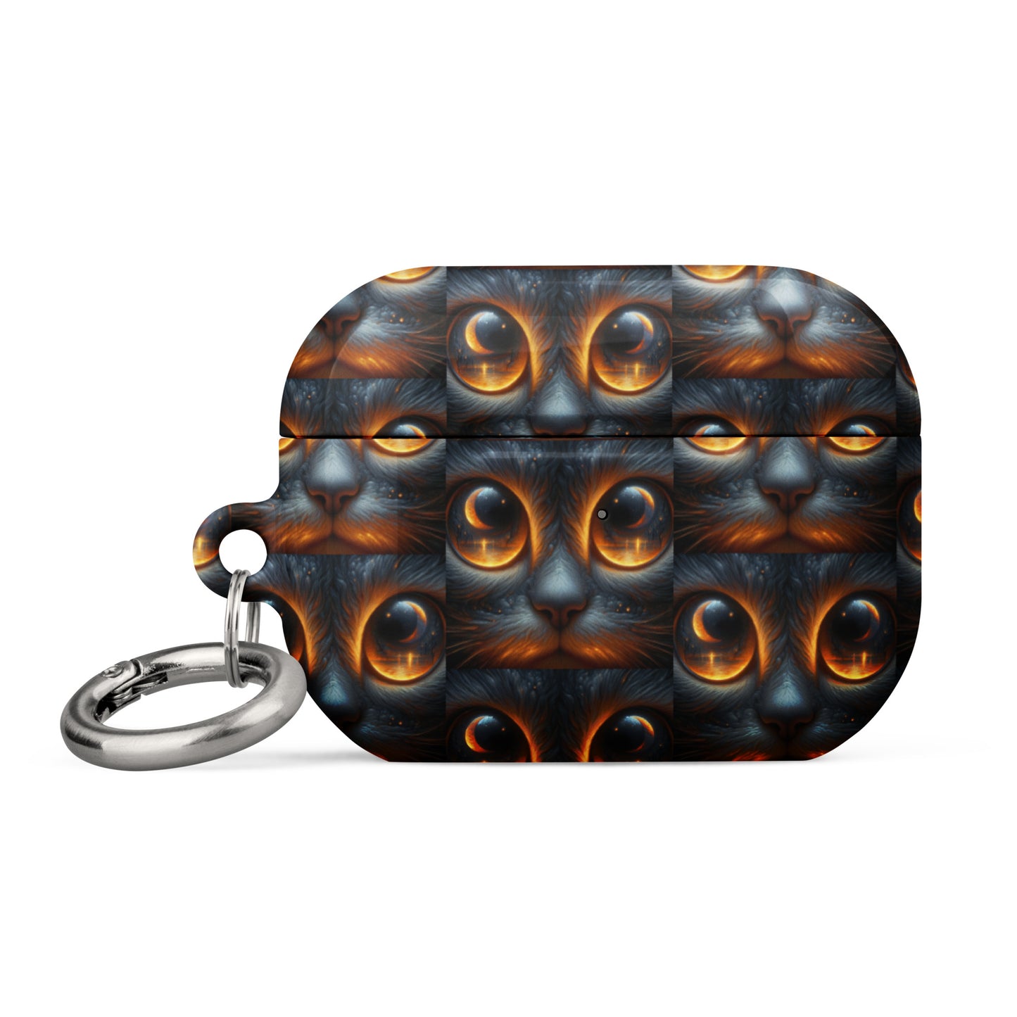 Cat Eyes AirPods® Case | Impact-Absorbing Polycarbonate | Metal Carabiner | Scratch & Drop Protection - BrushstrokesOfCode