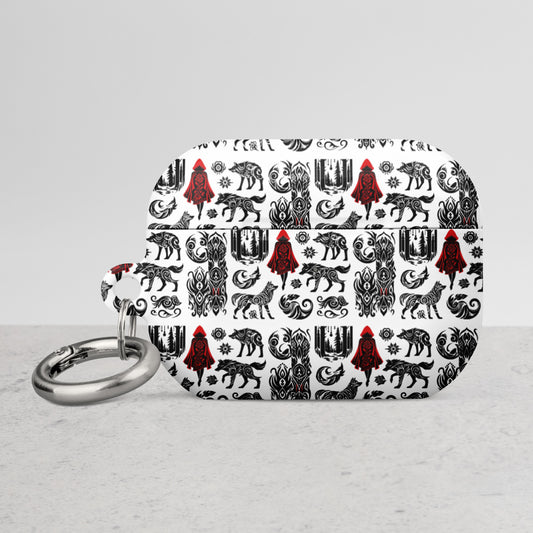 Red Riding Hood AirPods® Case | Impact-Resistant Polycarbonate | Metal Carabiner | Scratch & Drop Protection - BrushstrokesOfCode