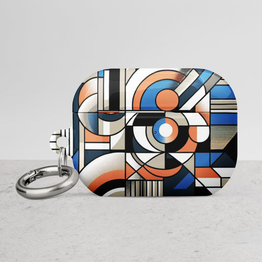 Geometric Art AirPods® Case | Impact-Resistant Polycarbonate | Metal Carabiner | Scratch & Drop Protection - BrushstrokesOfCode
