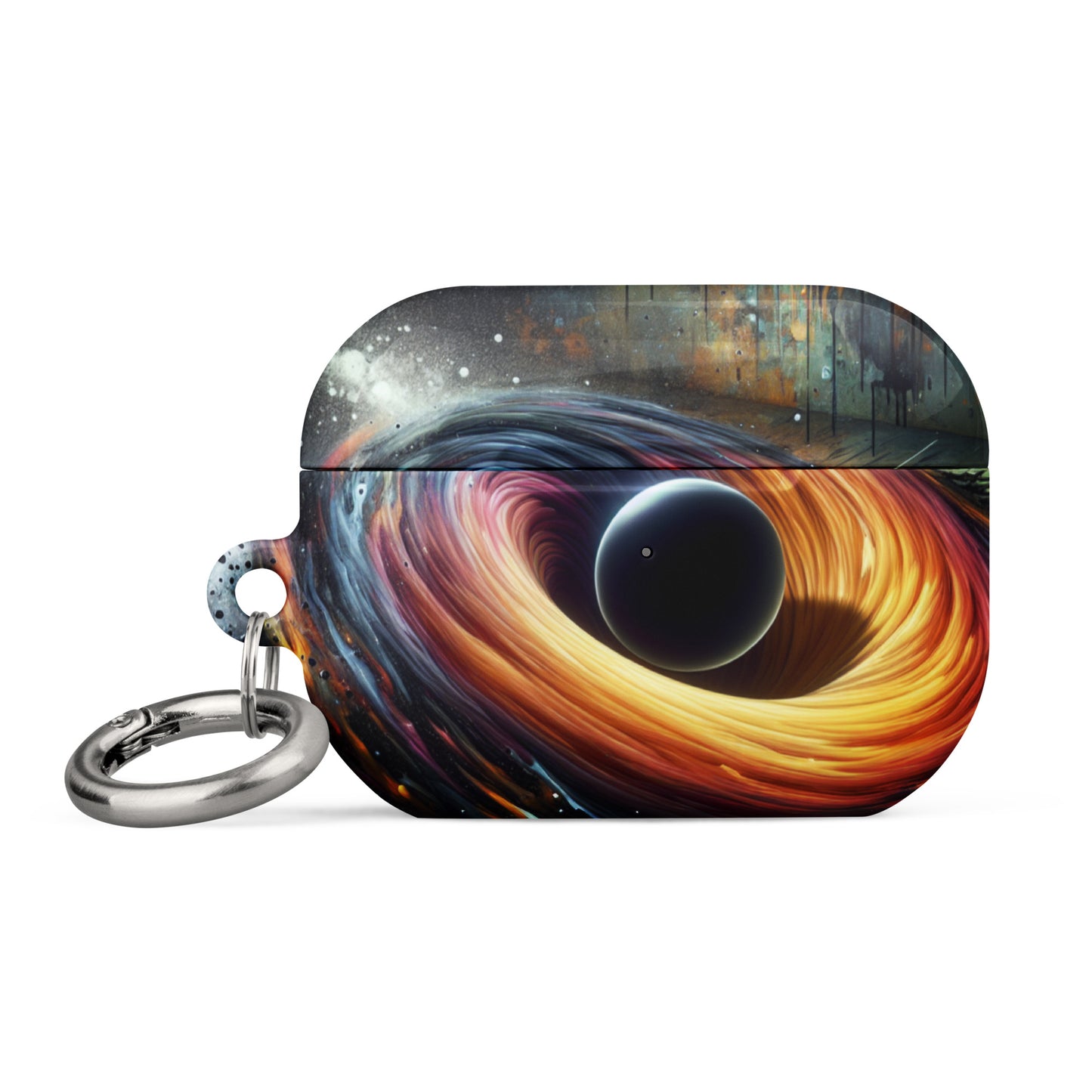 Cosmic Swirl AirPods® Case | Impact-Resistant Polycarbonate | Metal Carabiner | Scratch & Drop Protection - BrushstrokesOfCode